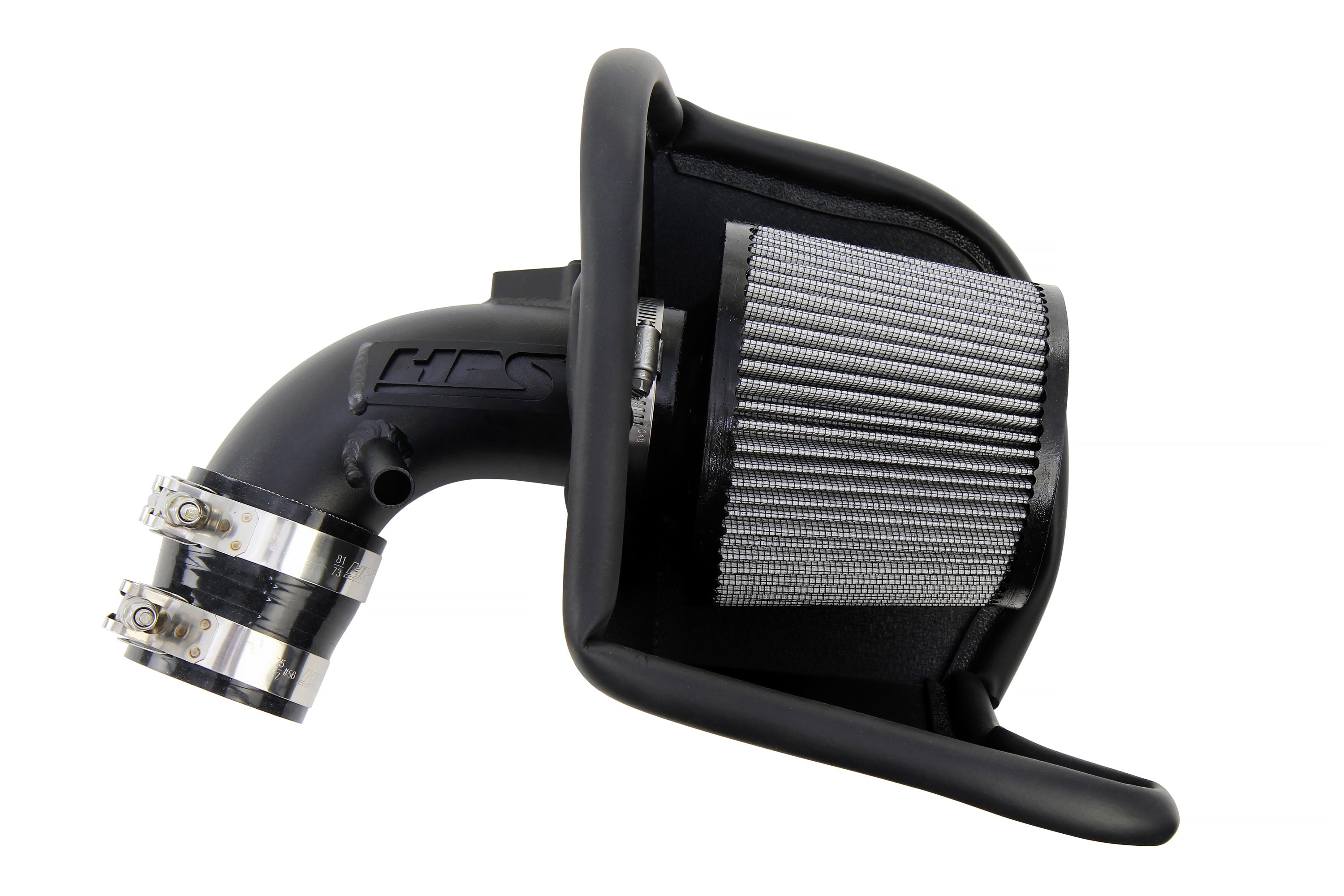 HPS Performance Air Intake Kit With Heat Shield 827-700WB Black - 827-700WB