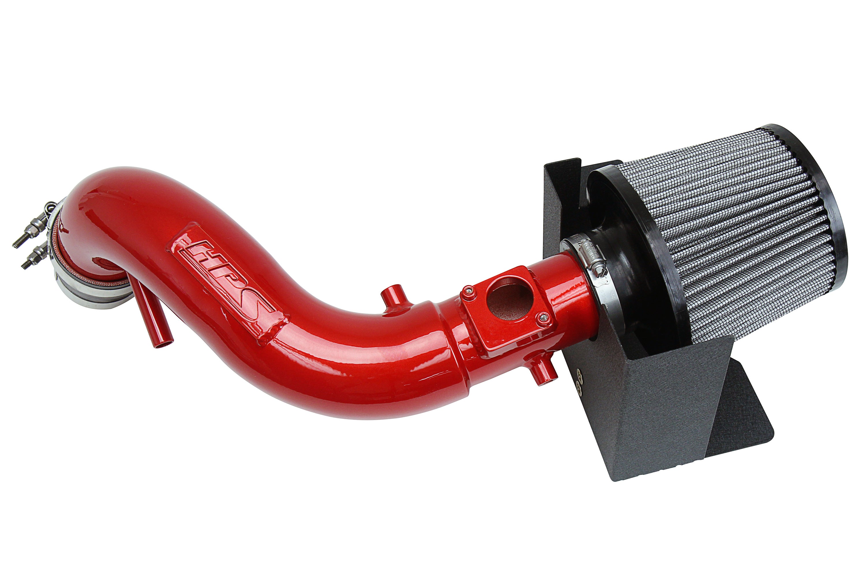 HPS Performance Air Intake Kit With Heat Shield 827-515R Red - 827-515R