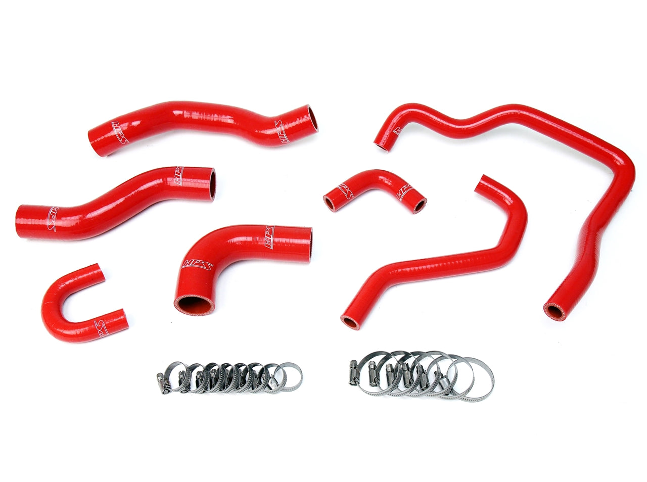 HPS Performance Hps Silicone Radiator And Heater Coolant Hose Kit 57 1478 Red Red - 57-1478-RED