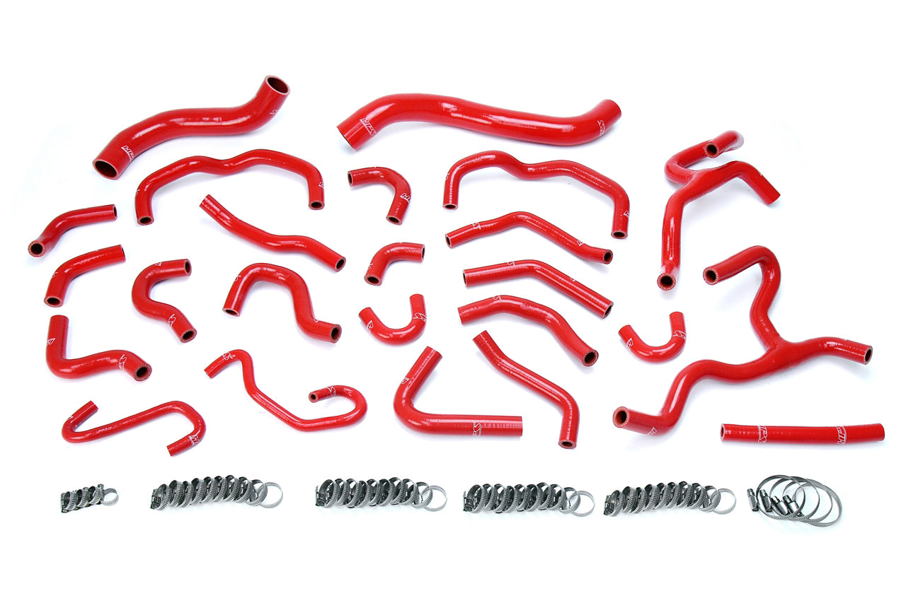 HPS Performance Hps Silicone Radiator And Heater Coolant Hose Kit 57 1670 Red Red - 57-1670-RED