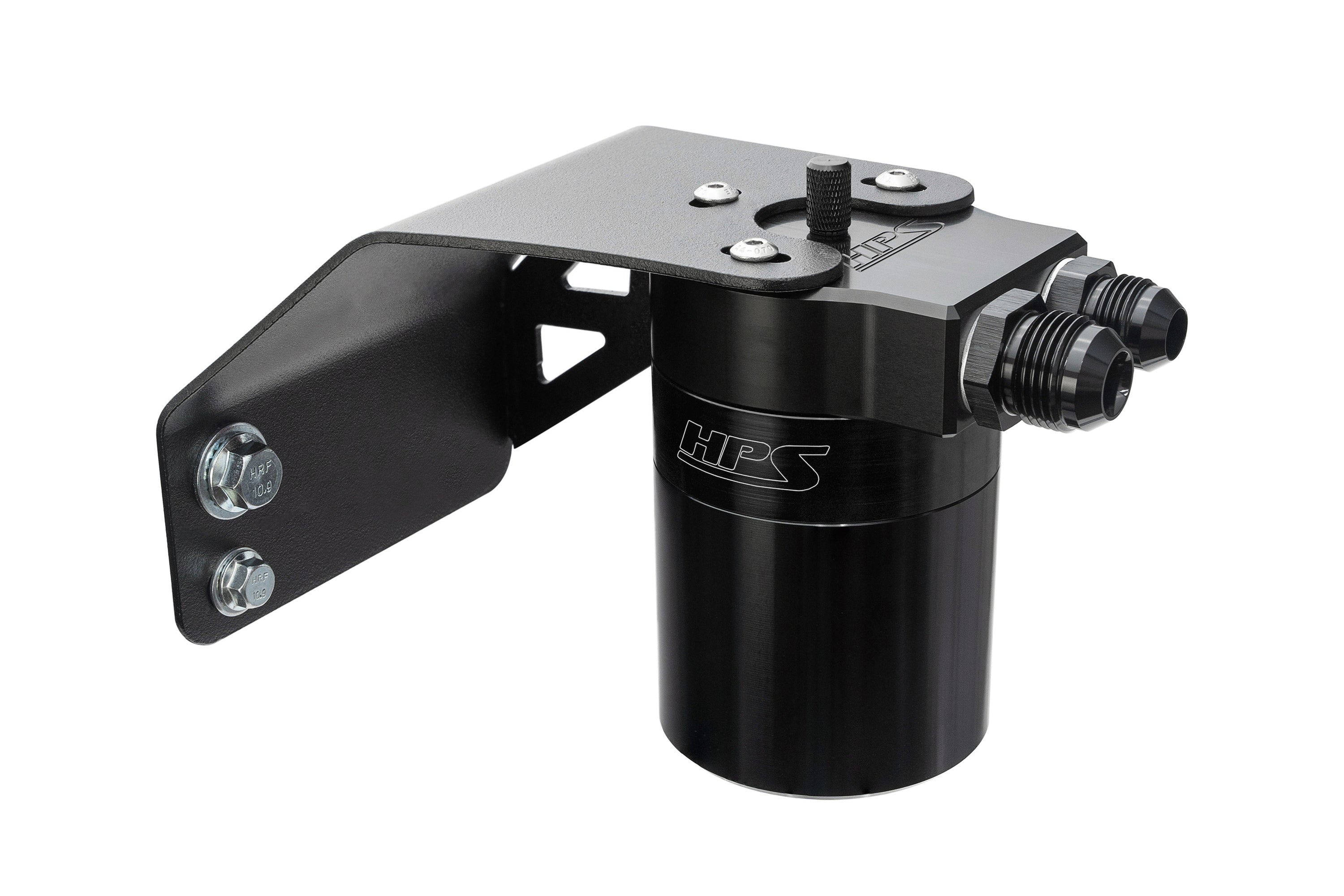 HPS Performance Oil Catch Can Kit 860-004WB, Black - 860-004WB