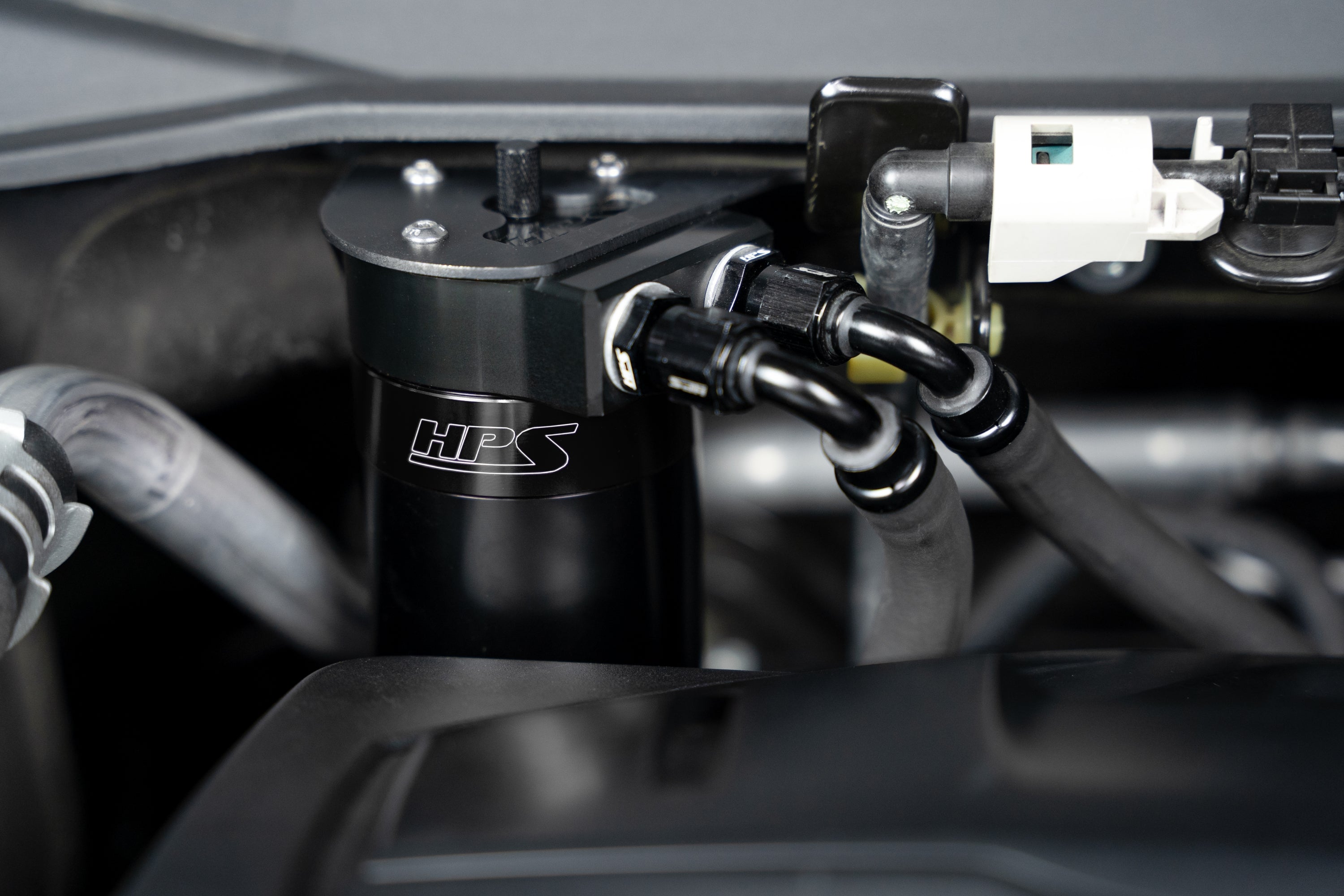 HPS Performance Oil Catch Can Kit 860-015 Black - 860-015WB