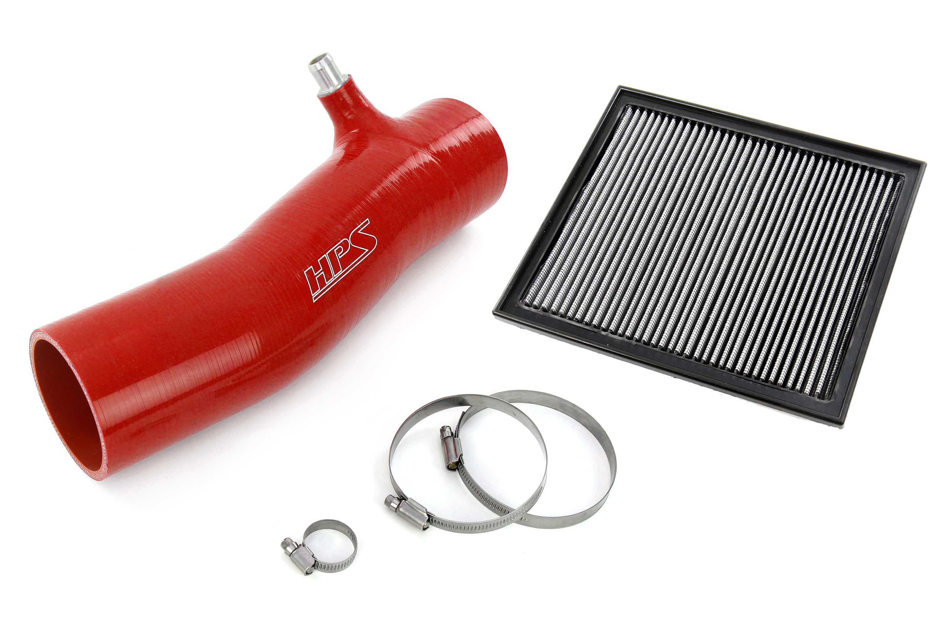 HPS Performance Silicone Air Intake Kit With Panel Filter 827-723R Red - 827-723R