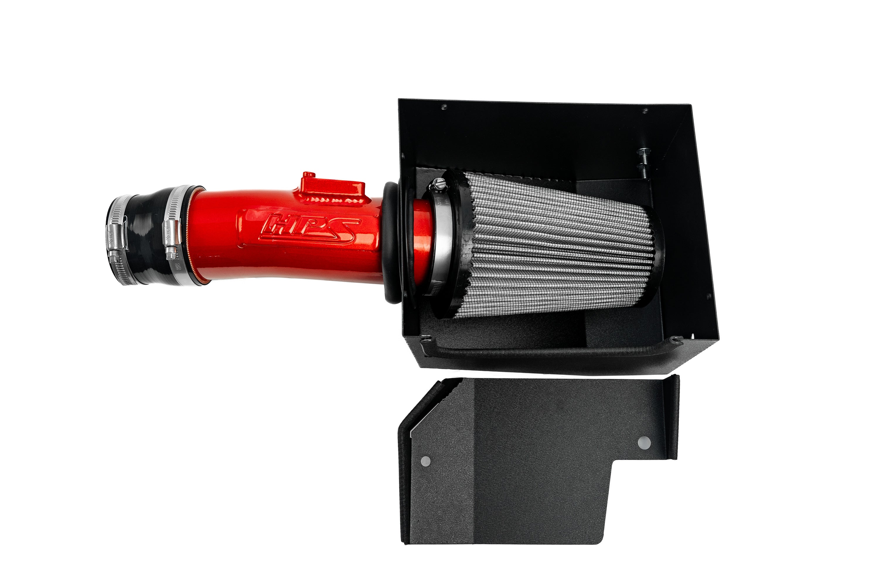HPS Performance Air Intake Kit With Heat Shield 827-406R Red - 827-406R