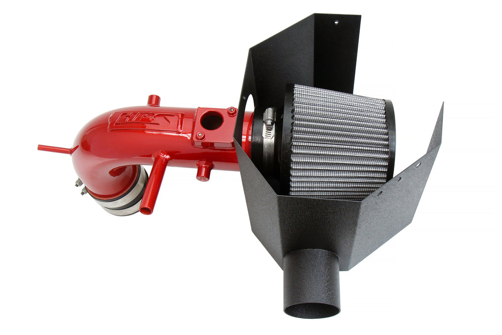HPS Performance Air Intake Kit With Heat Shield 827-691R Red - 827-691R