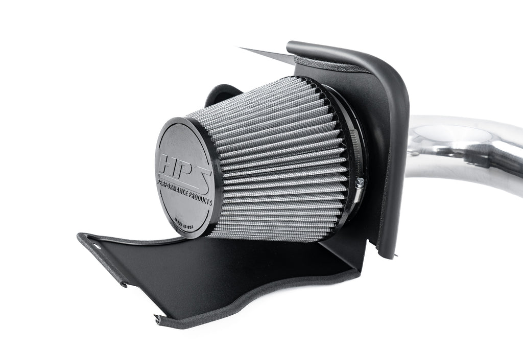 HPS Performance Air Intake Kit With Heat Shield 827-721P Polished - 827-721P