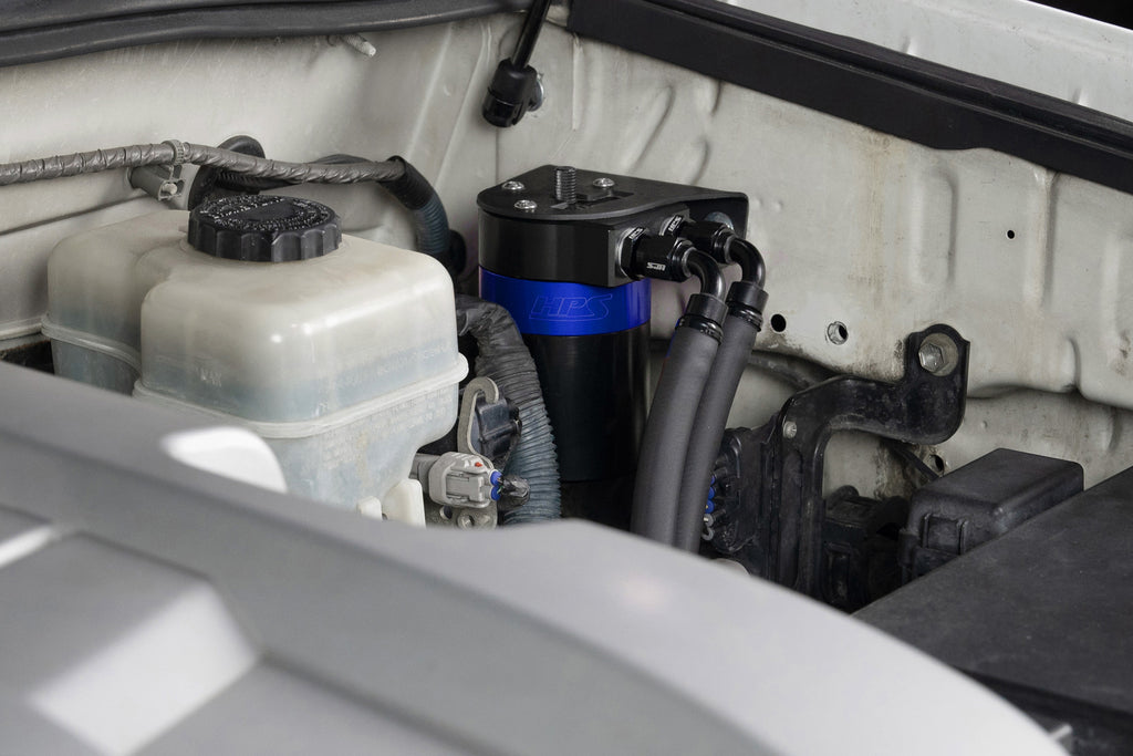 HPS Performance Oil Catch Can Kit 860-019BL, Blue - 860-019BL