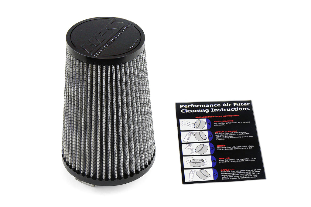 HPS Performance Air Filter 2-3/4" ID, 7" Element Length, 7-5/8" Overall Length, HPS-4327