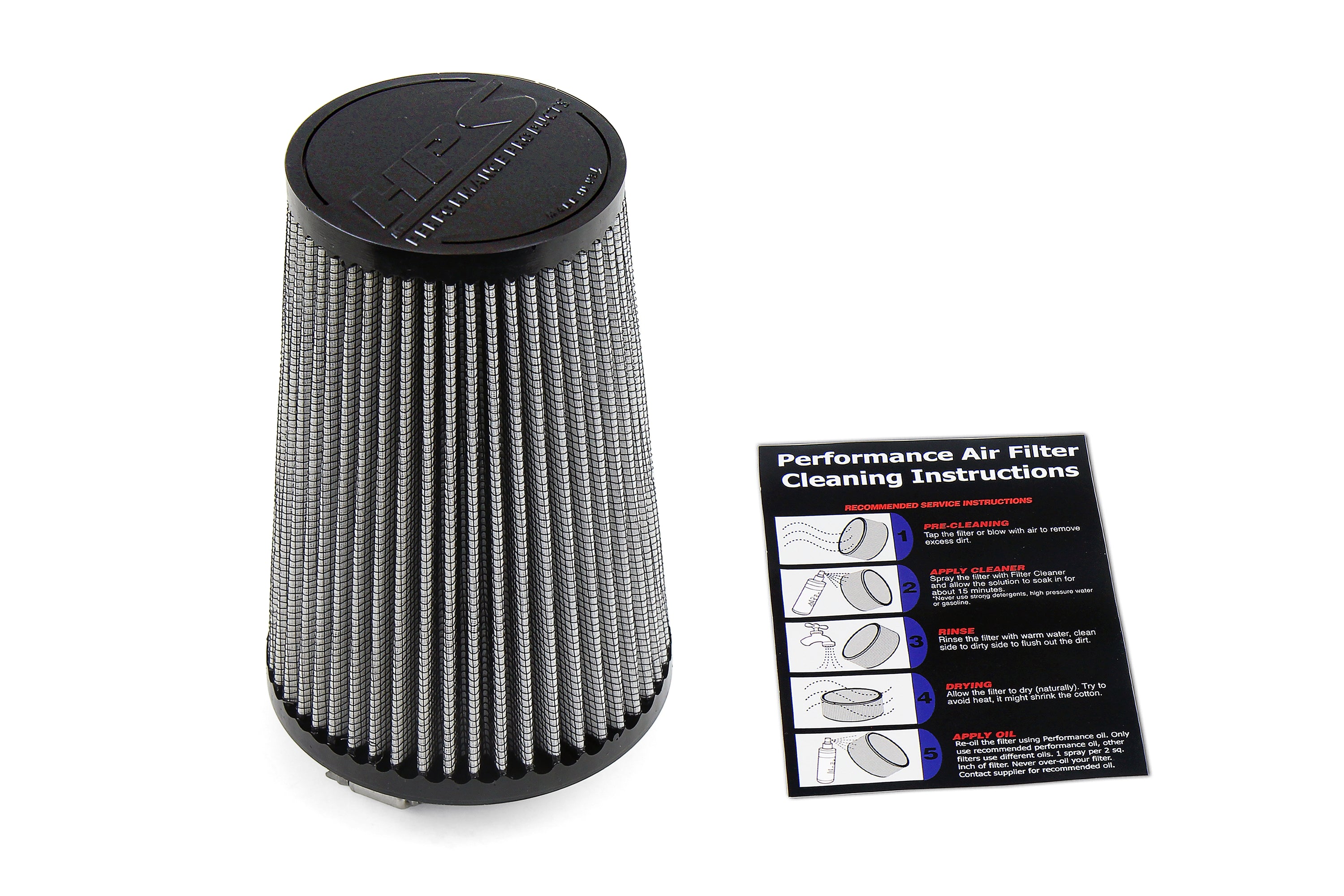 HPS Performance Air Filter 2-3/4" ID, 7" Element Length, 7-5/8" Overall Length, HPS-4327