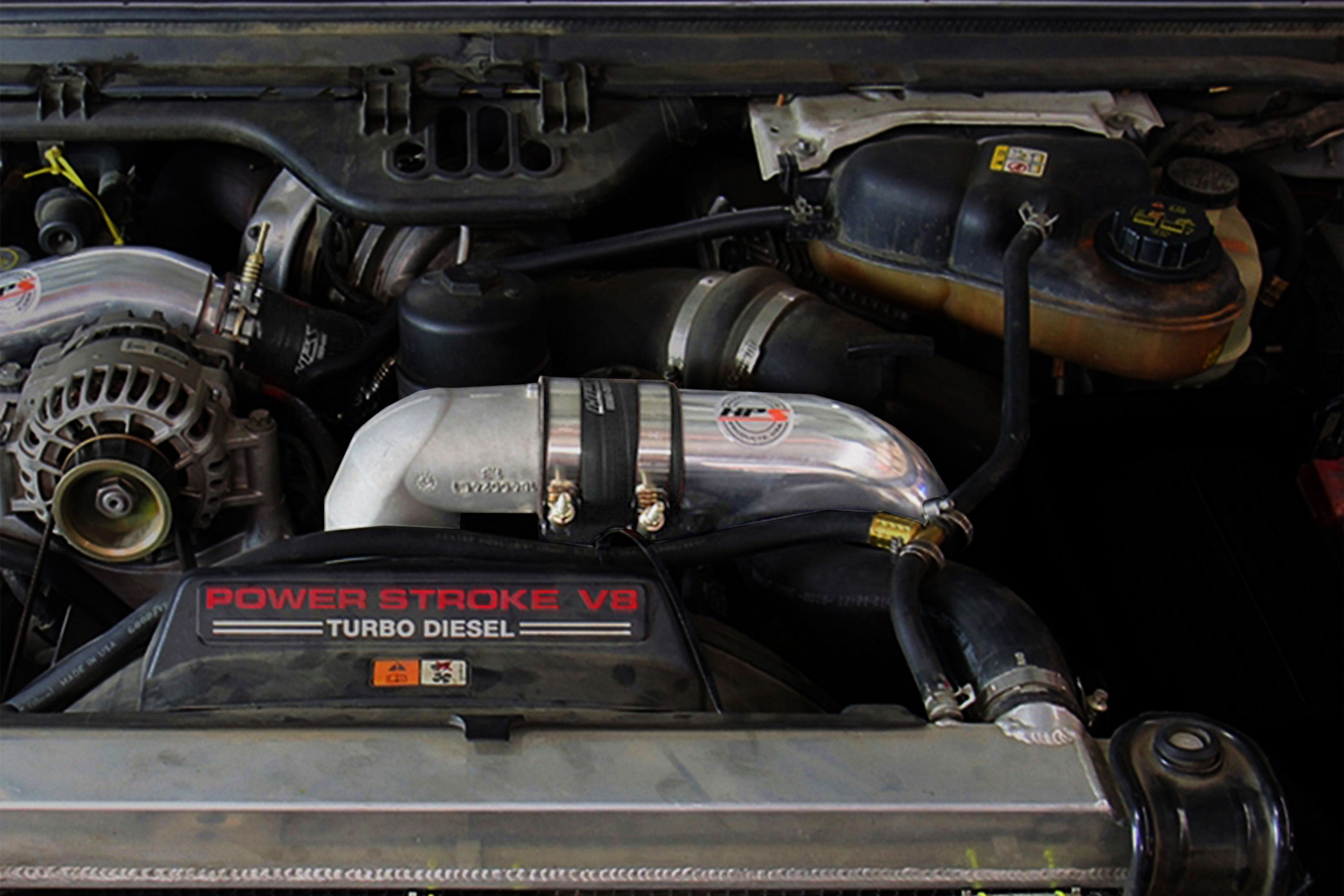HPS Performance Cold Side Charge Pipe Kit with Black Boots 17-174R Red - 17-174R