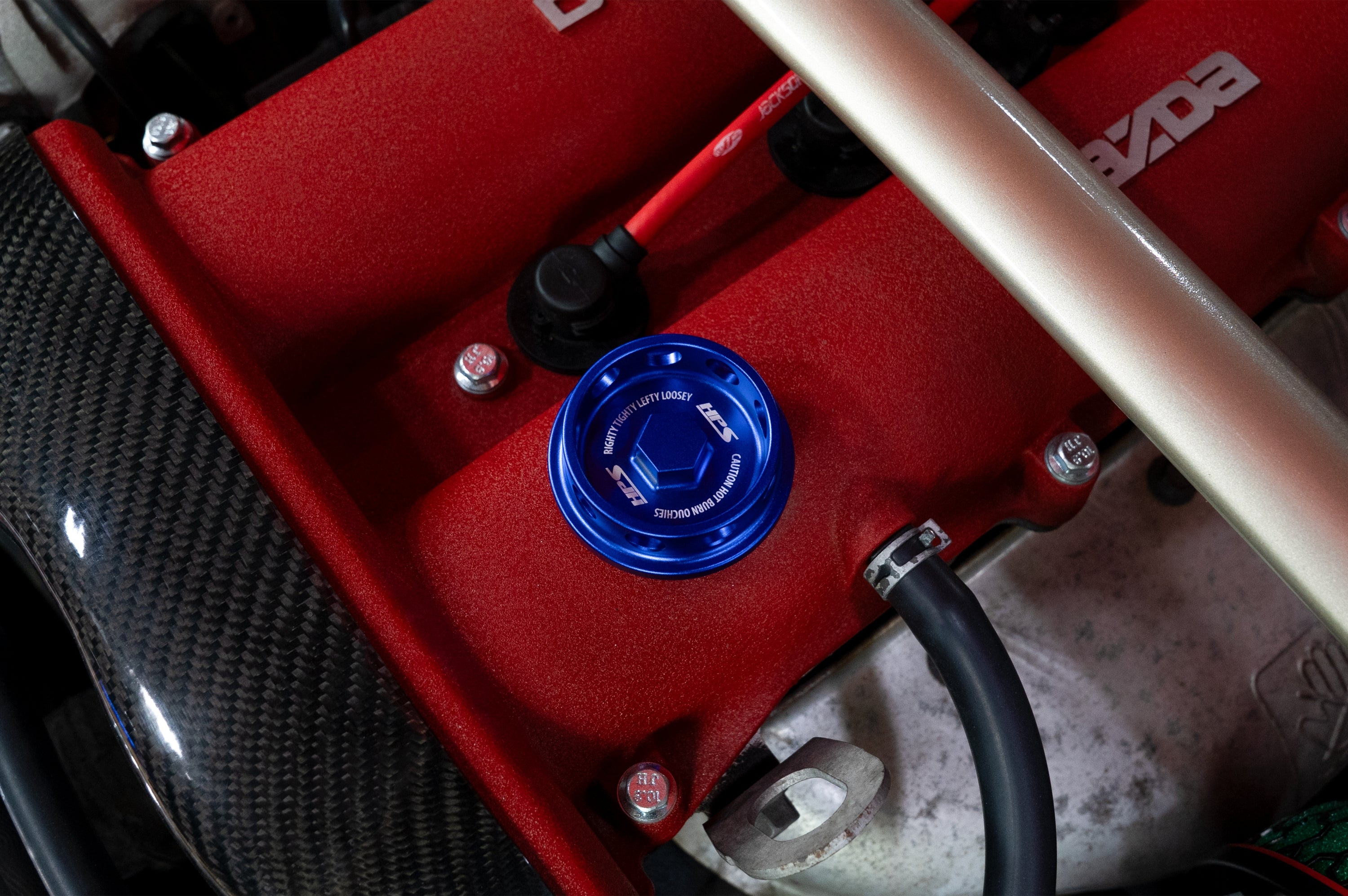 HPS Performance Anodized Billet Aluminum Engine Oil Cap 5269-107BL Blue - 5269-107BL