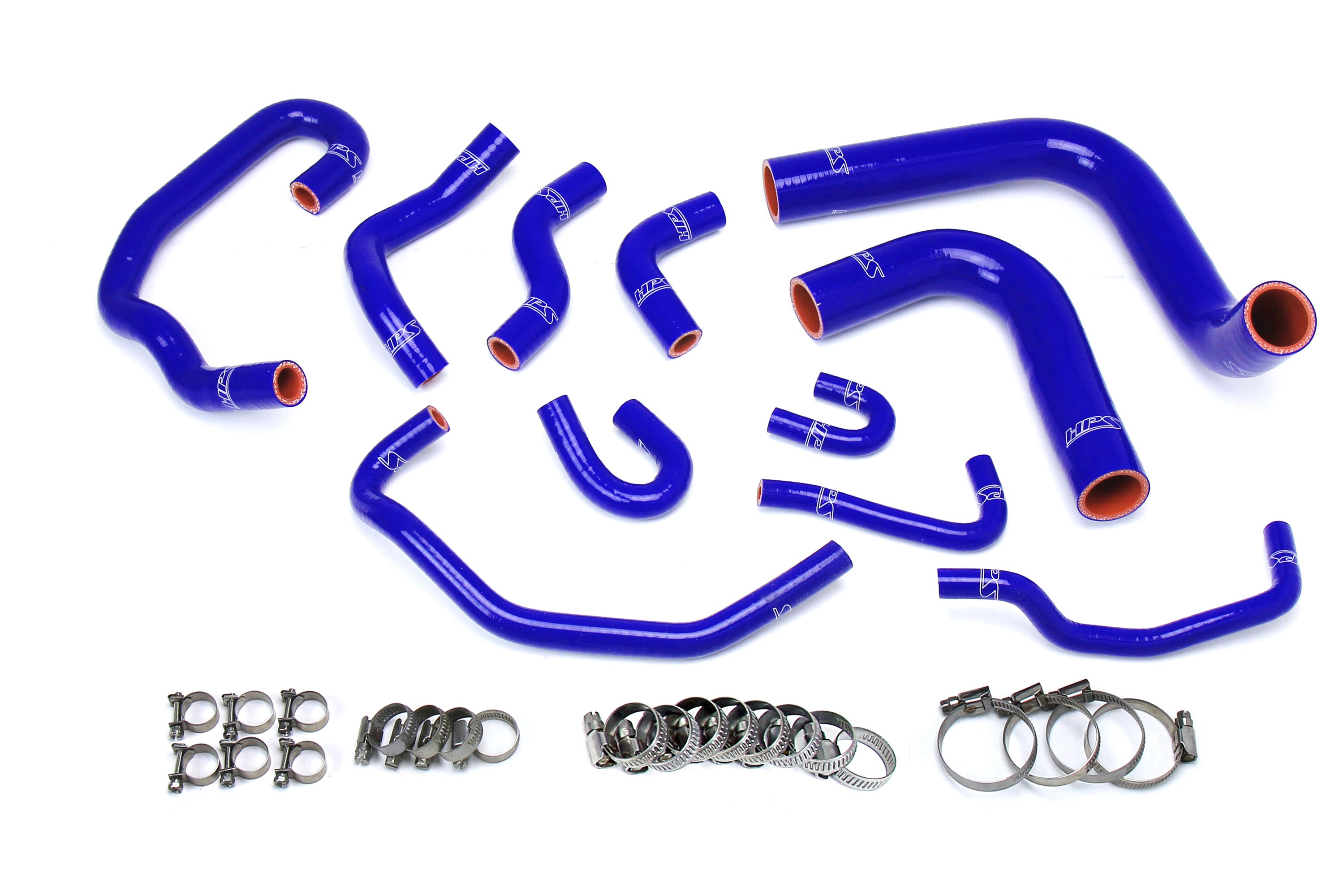 HPS Performance Hps Silicone Radiator And Heater Coolant Hose Kit 57 1654 Blue Blue - 57-1654-BLUE