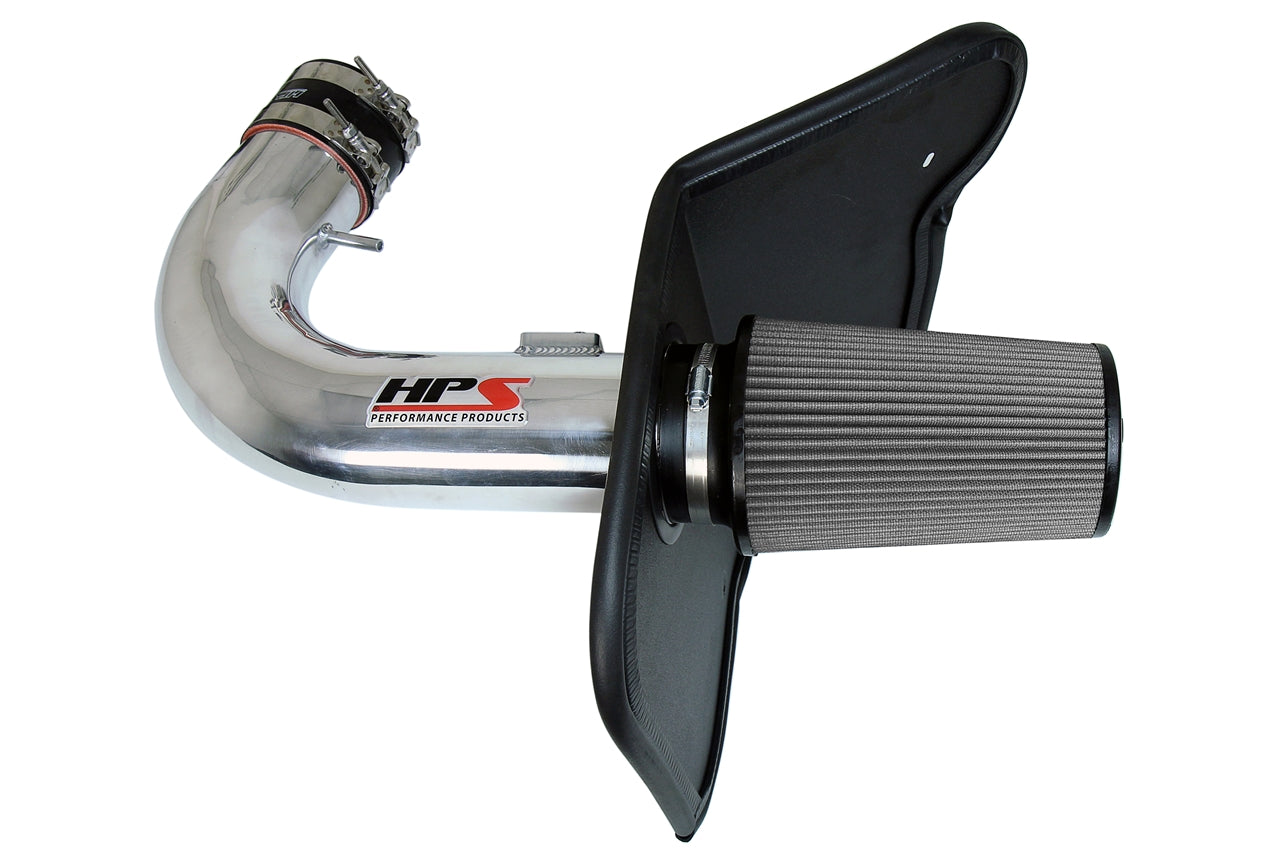 HPS Performance Air Intake Kit With Heat Shield 827-607P Polished - 827-607P