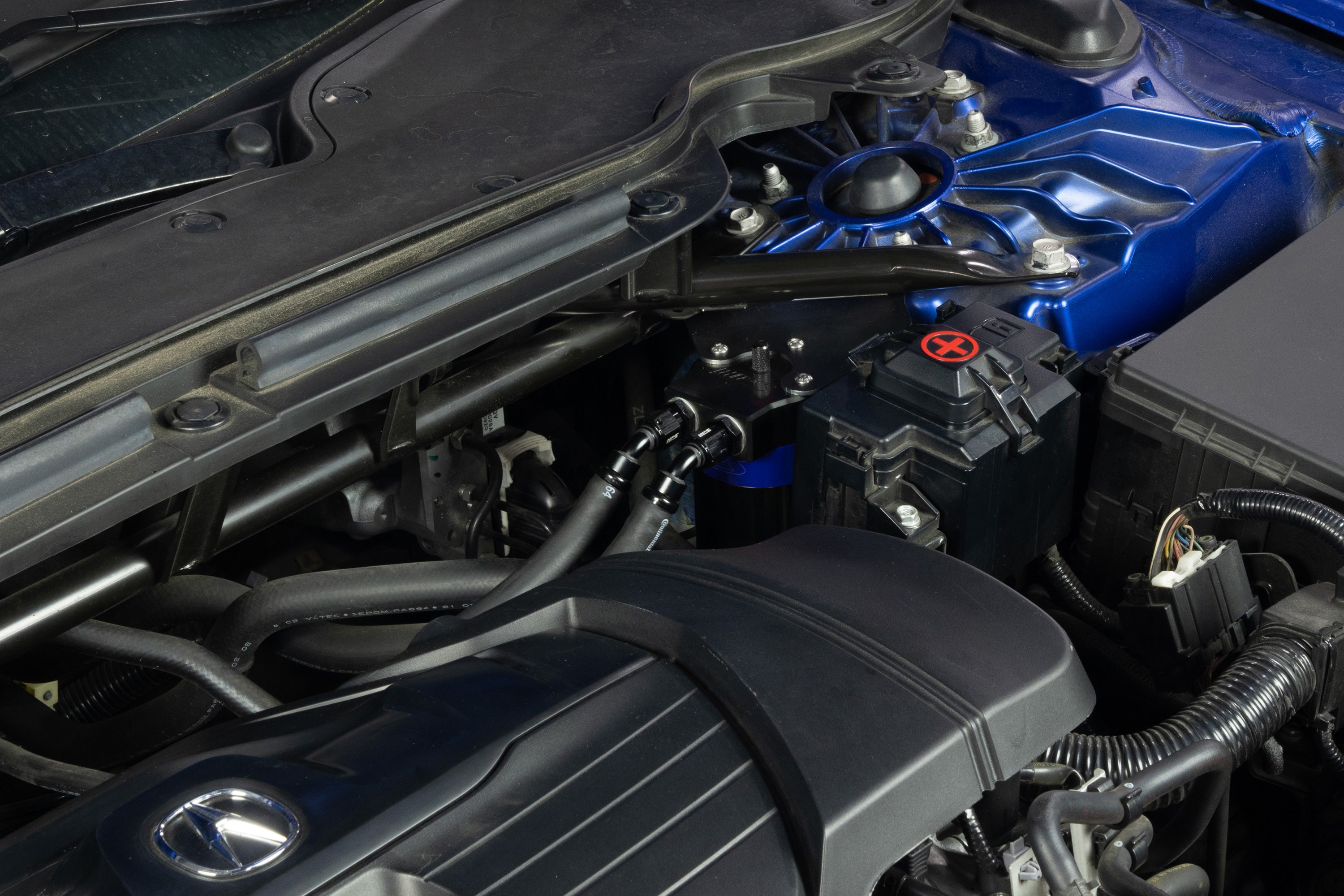 HPS Performance Oil Catch Can Kit 860-011BL, Blue - 860-011BL