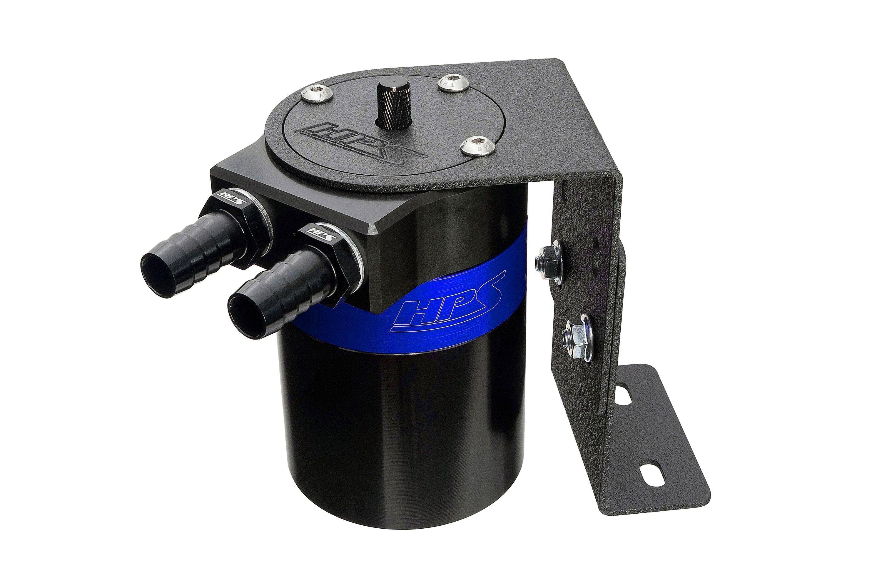 HPS Performance 1/2" Universal Oil Catch Can Kit 861-502BL Blue - 861-502BL