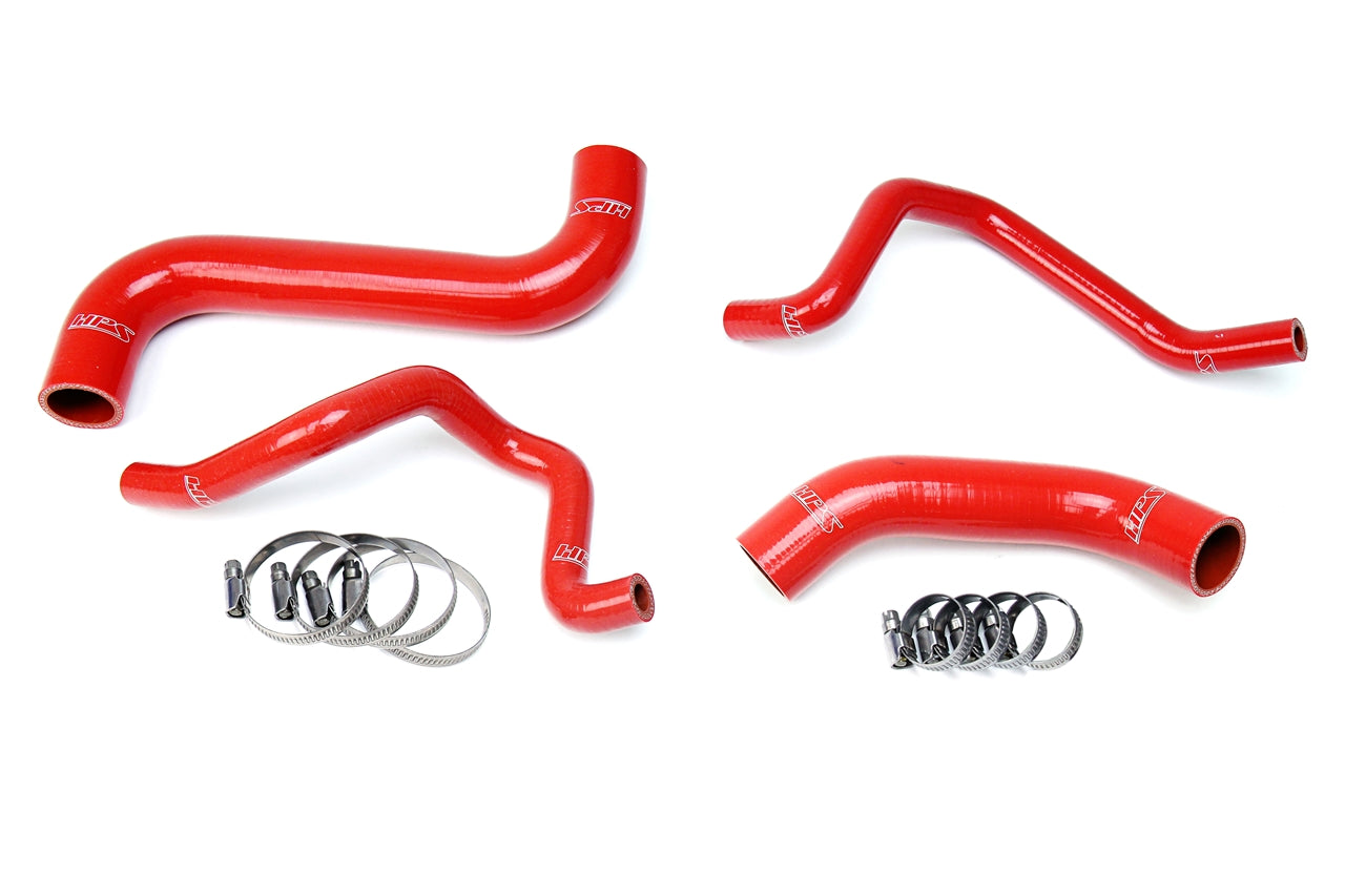 HPS Performance Hps Silicone Radiator And Heater Coolant Hose Kit 57 1734 Red Red - 57-1734-RED