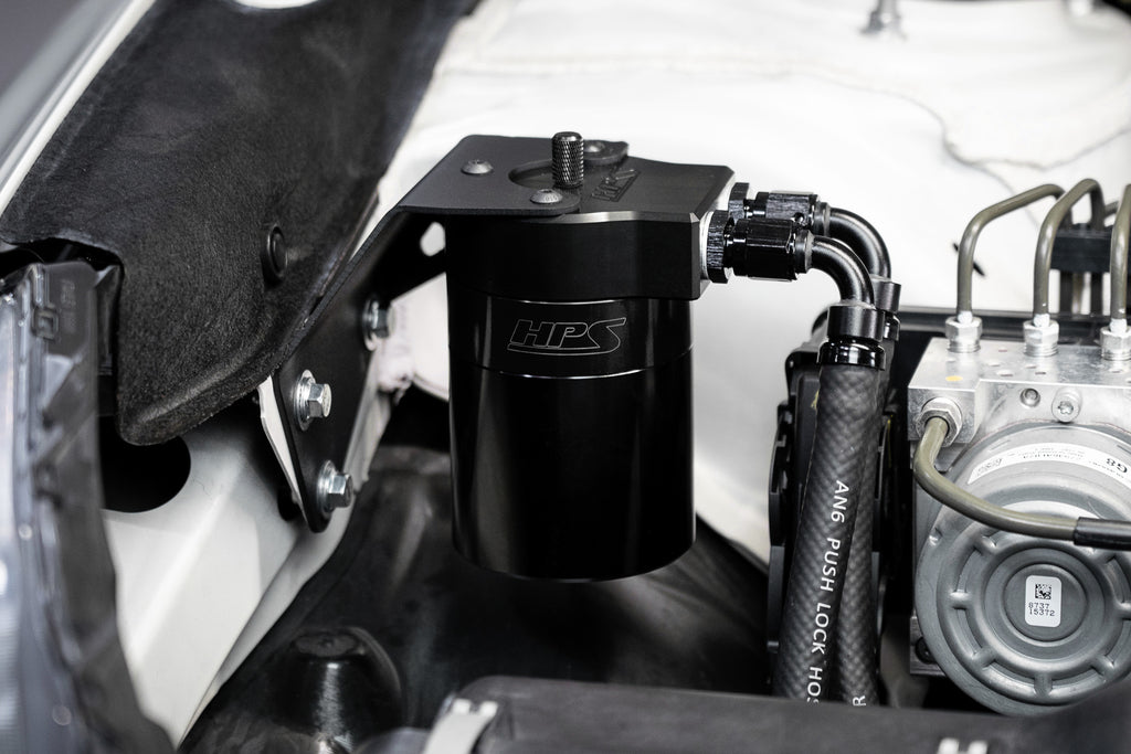 HPS Performance Oil Catch Can Kit 860-006WB, Black - 860-006WB
