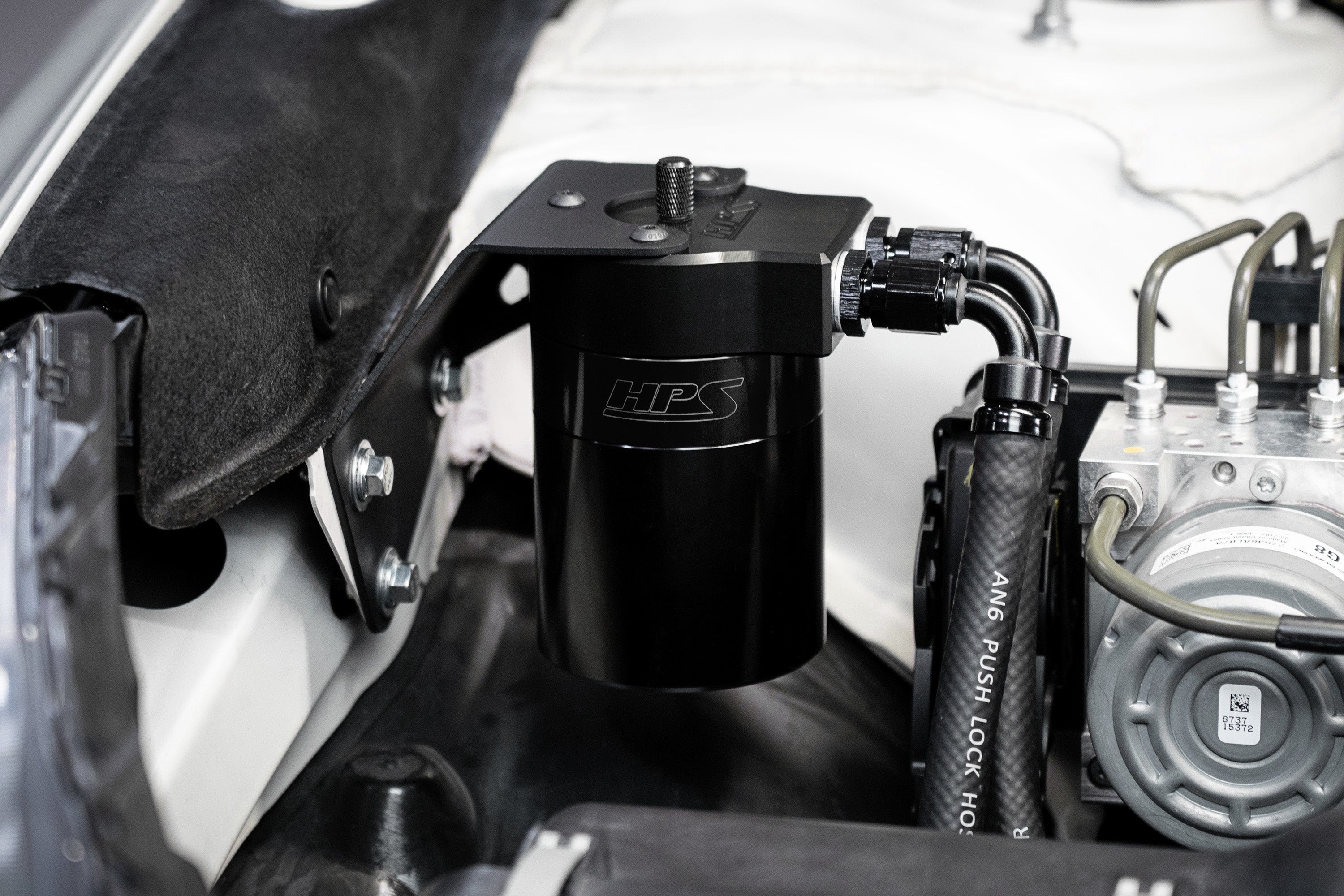 HPS Performance Oil Catch Can Kit 860-006WB, Black - 860-006WB