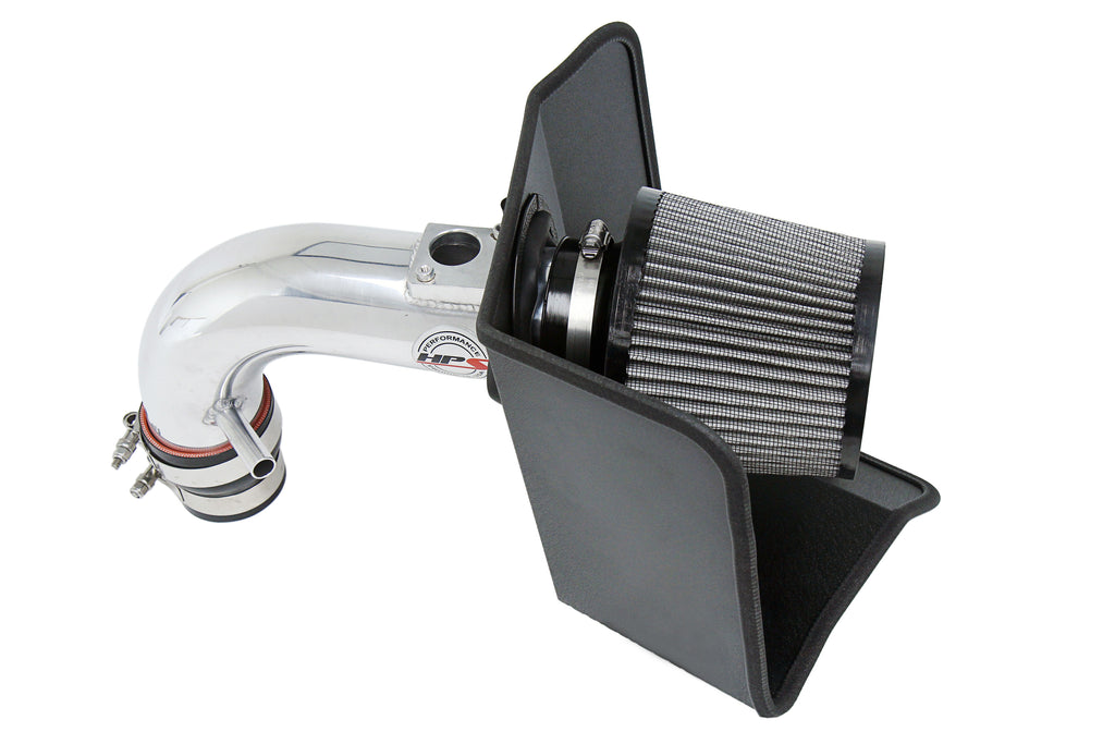 HPS Performance Air Intake Kit With Heat Shield 827-696P Polished - 827-696P
