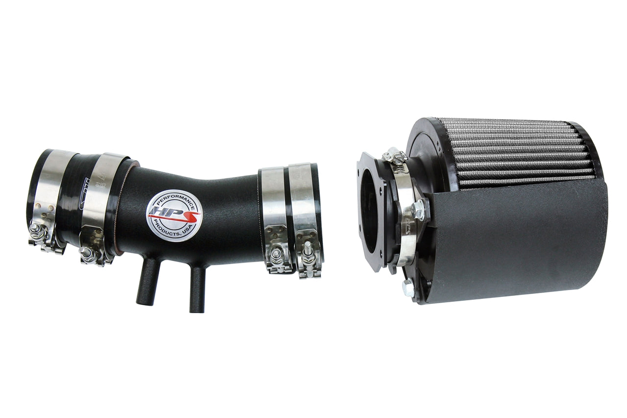 HPS Performance Air Intake Kit With Heat Shield 827-604WB Black - 827-604WB