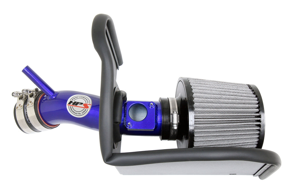 HPS Performance Air Intake Kit With Heat Shield 827-708BL Blue - 827-708BL