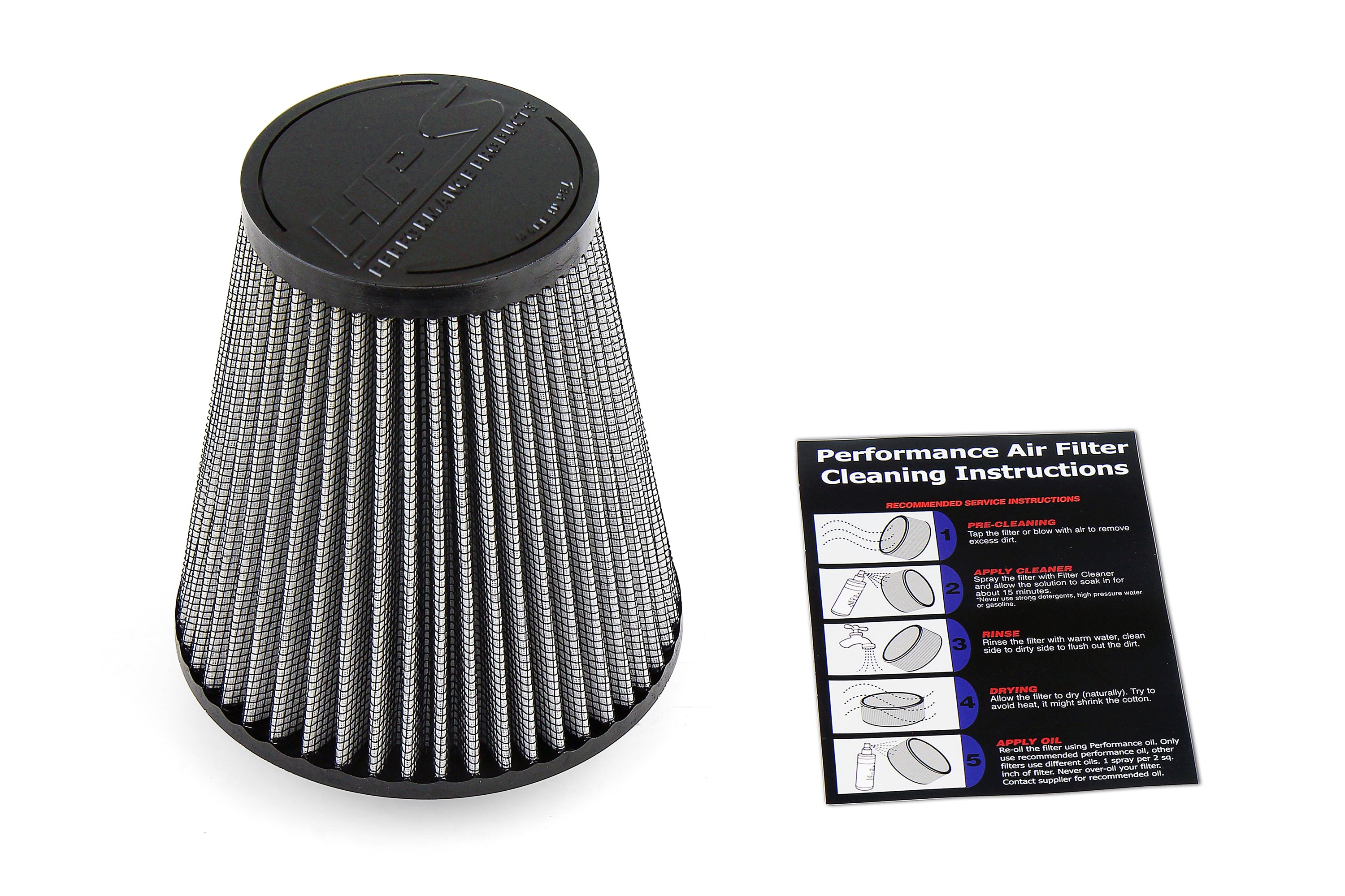 HPS Performance Air Filter 3" ID, 6" Element Length, 6-3/4" Overall Length, HPS-4326