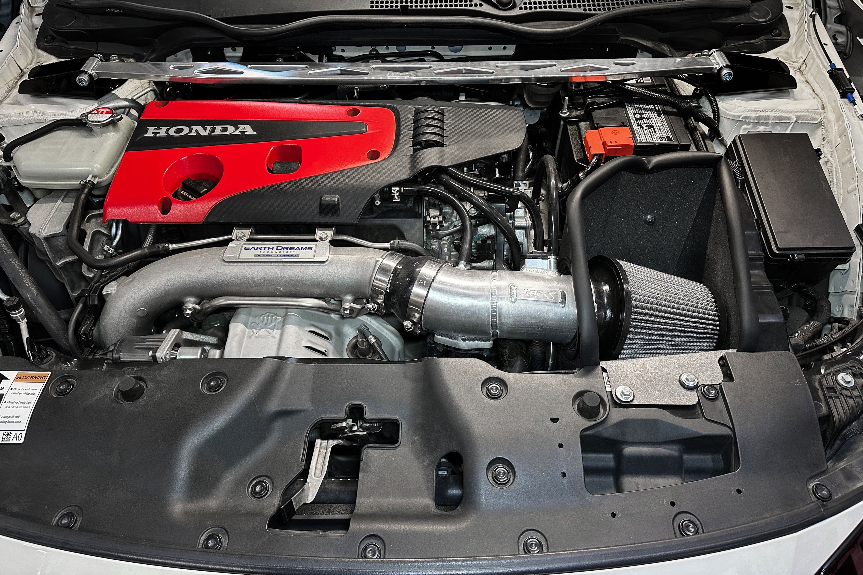 HPS Performance Air Intake Kit With Heat Shield 827-736R Red - 827-736R