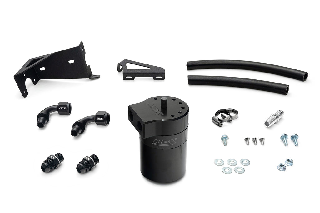 HPS Performance Oil Catch Can Kit 860-005WB, Black - 860-005WB