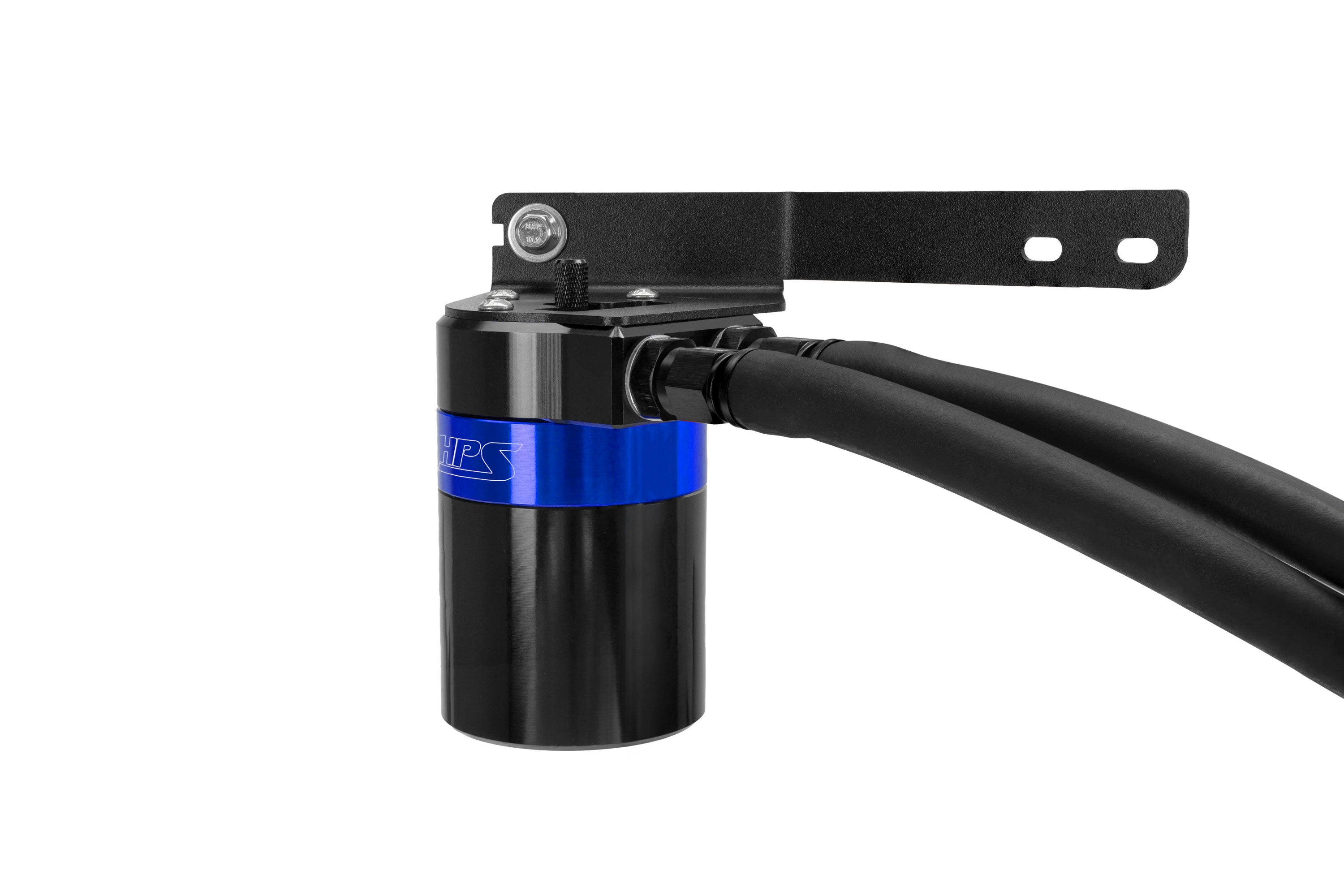 HPS Performance Oil Catch Can Kit 860-031BL Blue - 860-031BL