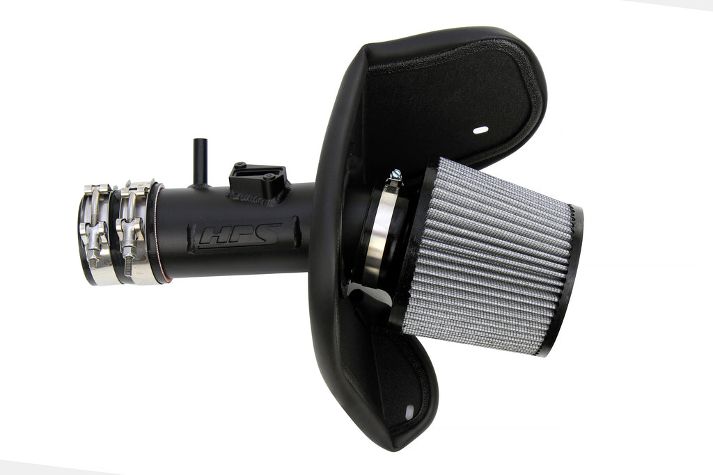 HPS Performance Air Intake Kit With Heat Shield 827-701WB Black - 827-701WB