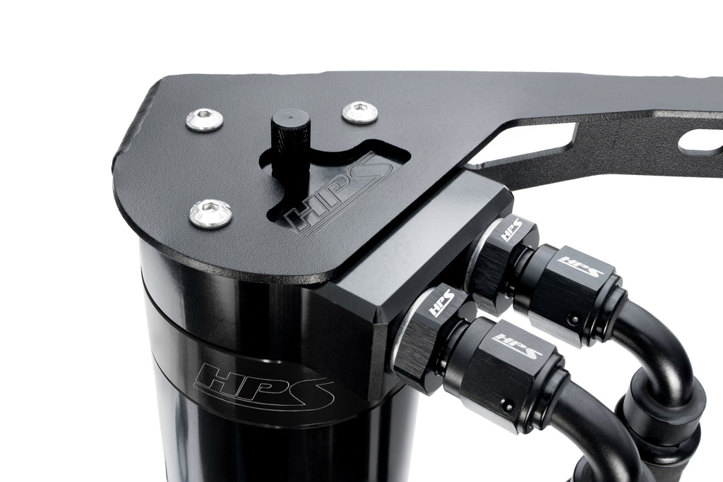 HPS Performance Oil Catch Can Kit 860-015 Black - 860-015WB