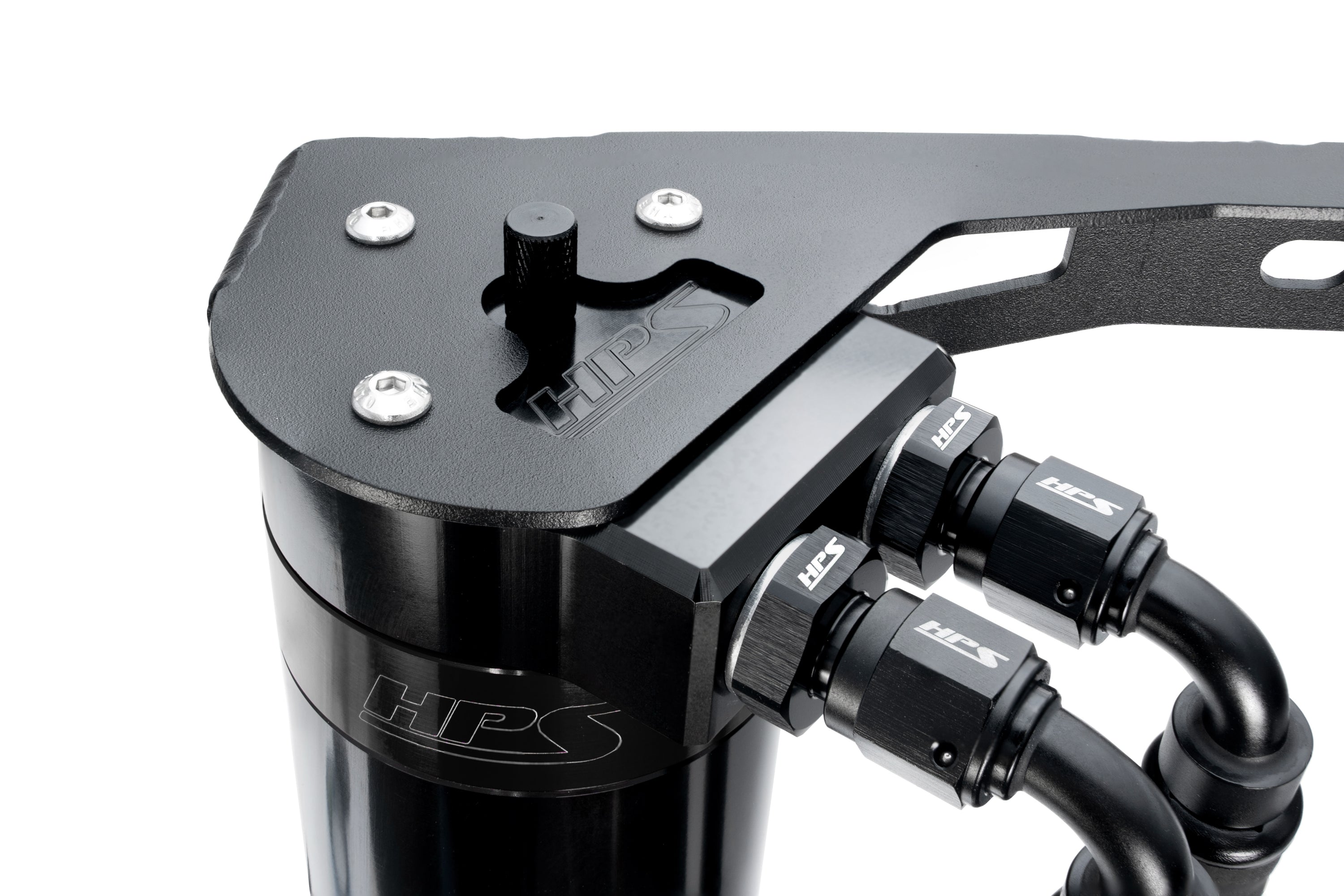 HPS Performance Oil Catch Can Kit 860-015 Black - 860-015WB