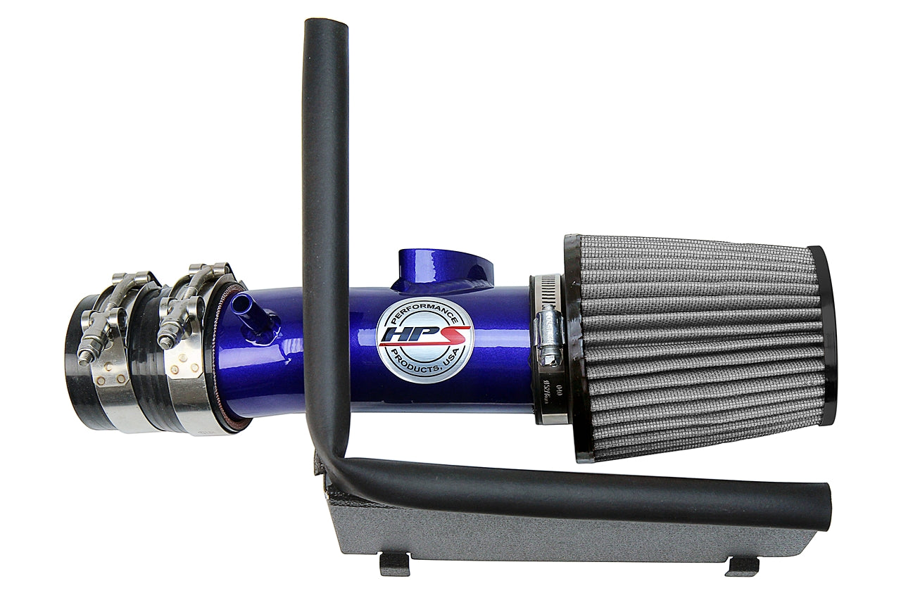 HPS Performance Air Intake Kit With Heat Shield 827-613BL Blue - 827-613BL