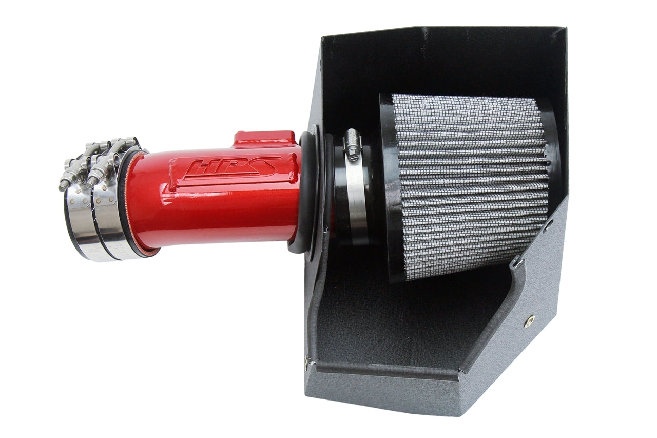 HPS Performance Air Intake Kit With Heat Shield 827-656R Red - 827-656R
