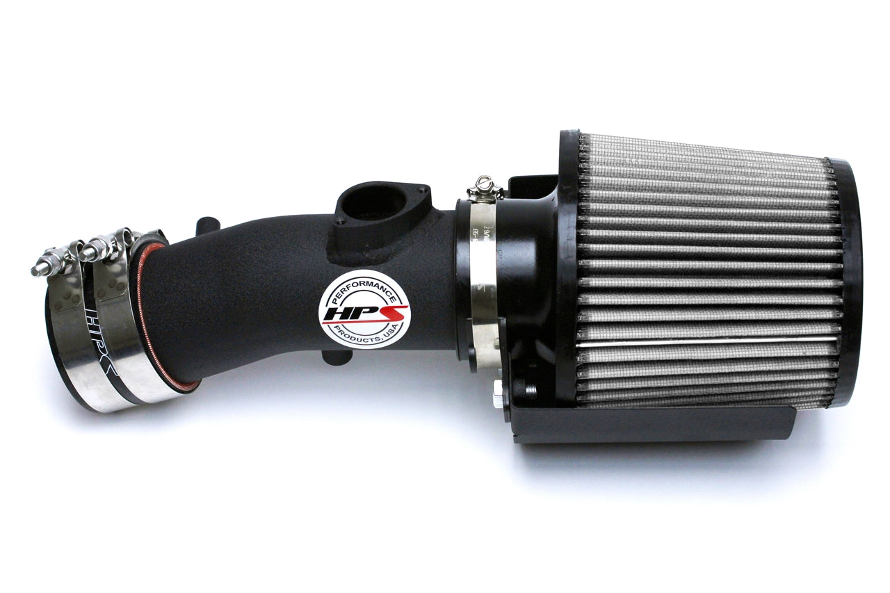 HPS Performance Air Intake Kit With Heat Shield 827-531WB Black - 827-531WB