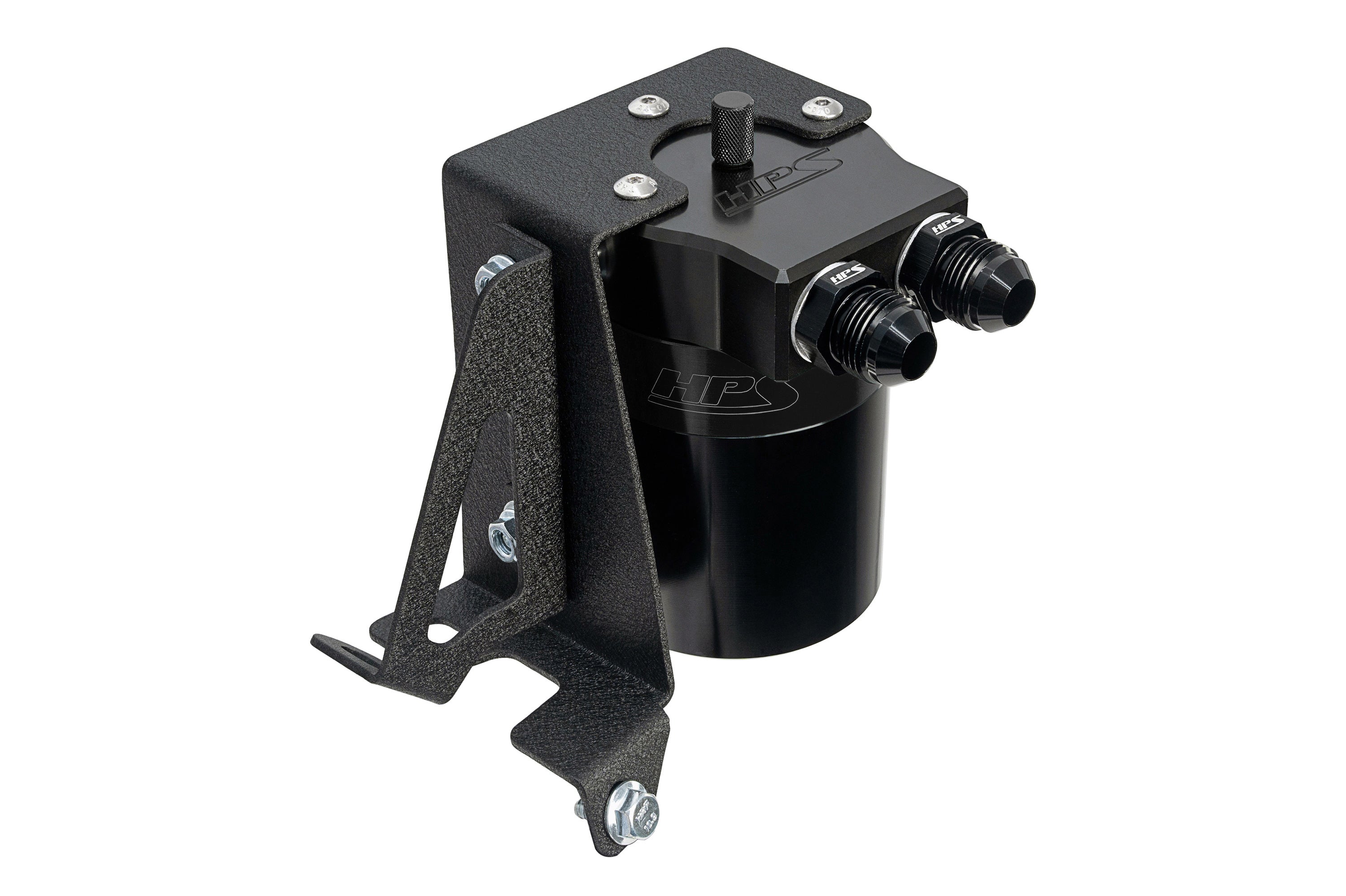 HPS Performance Oil Catch Can Kit 860-005WB, Black - 860-005WB