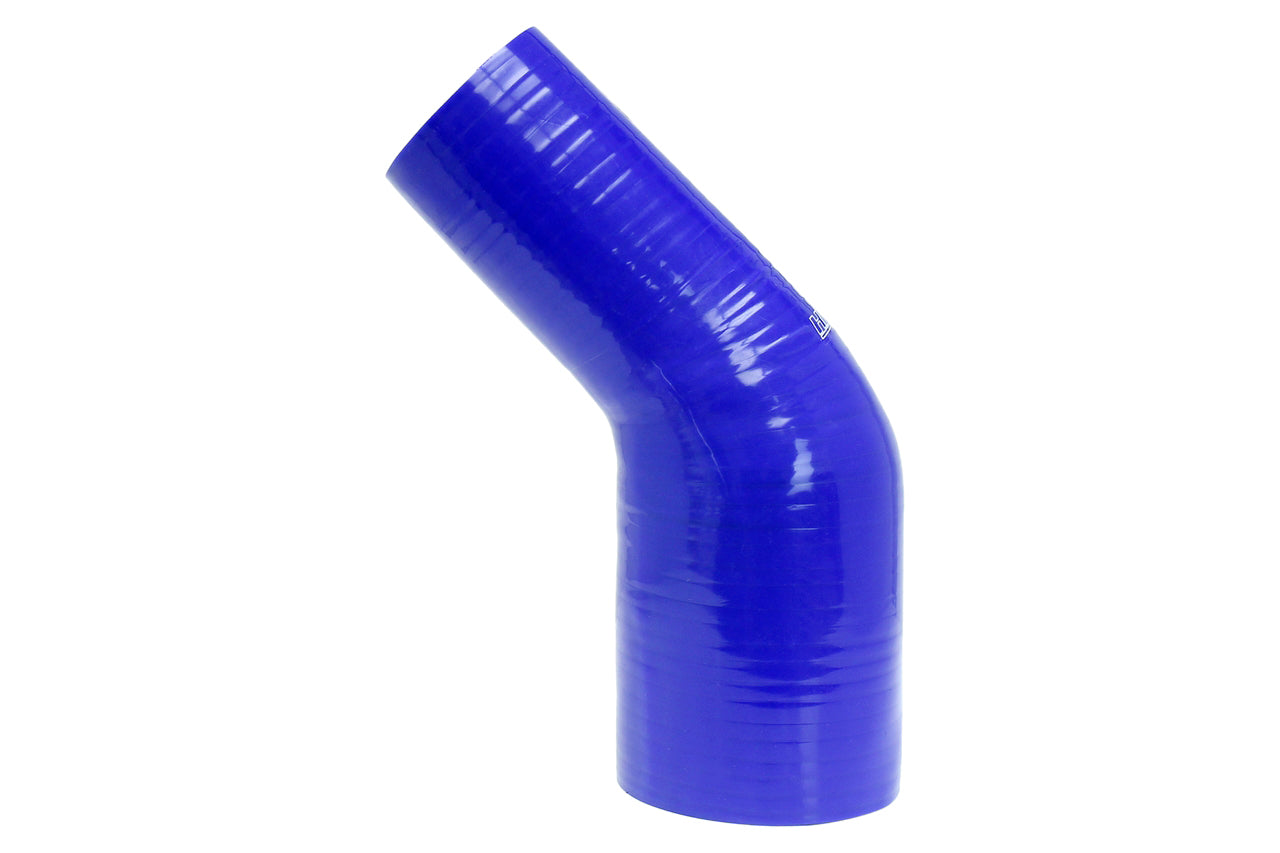 HPS Performance Hps Silicone Elbow Reducing Coupler 45 Degree, 2 3/4"   4" Id, 5" Legs Htser45 275 400 Blue Blue - HTSER45-275-400-BLUE