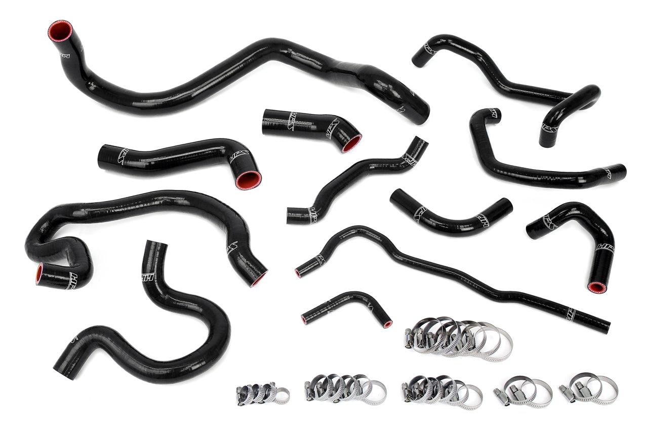 HPS Performance Hps Silicone Radiator, Heater, Throttle Body, And Expansion Tank Coolant Hose Kit 57 2098 Blk Black - 57-2098-BLK