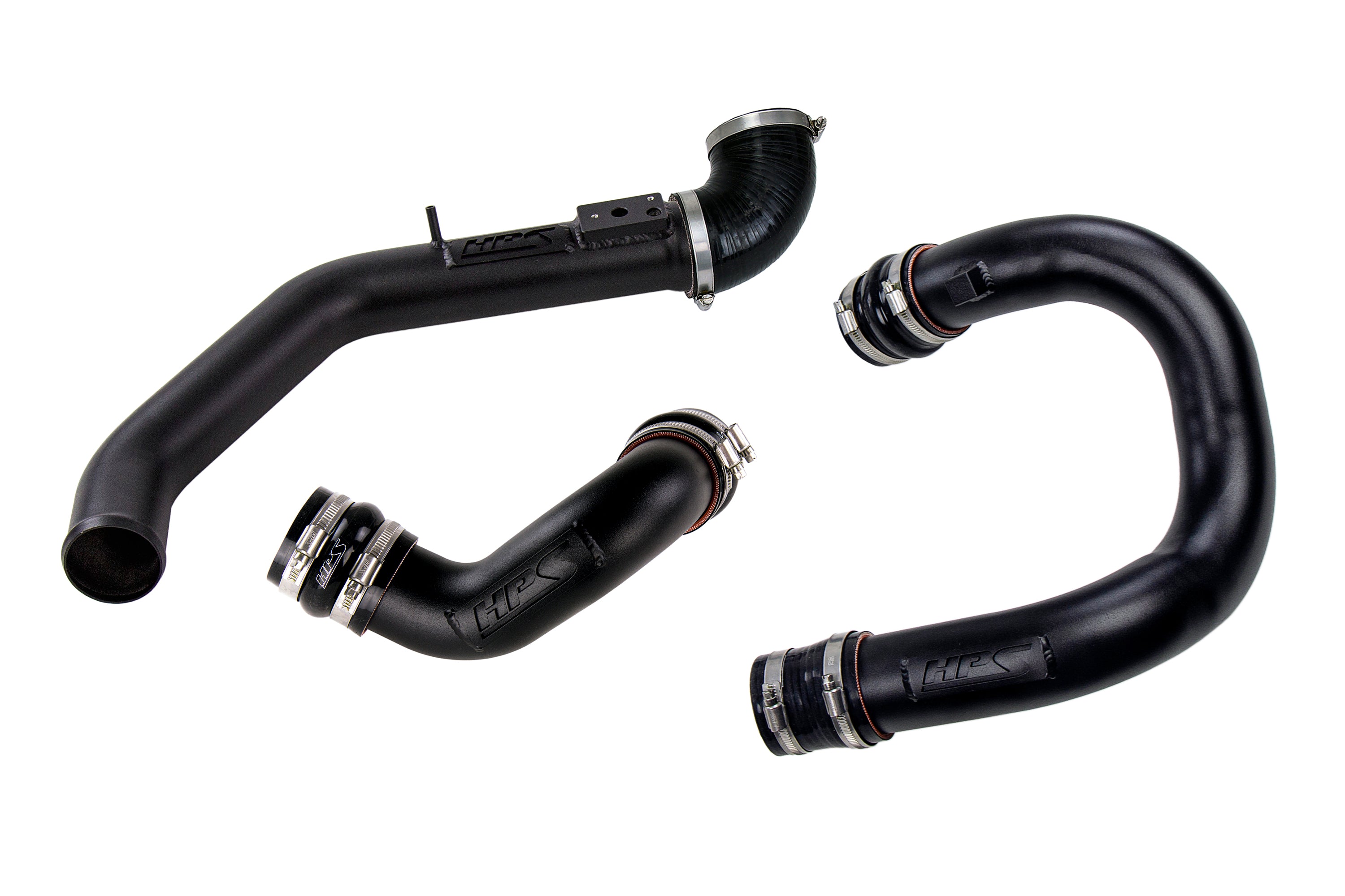 HPS Performance Hot and Cold Side Charge Pipe Kit 17-141WB Black - 17-141WB