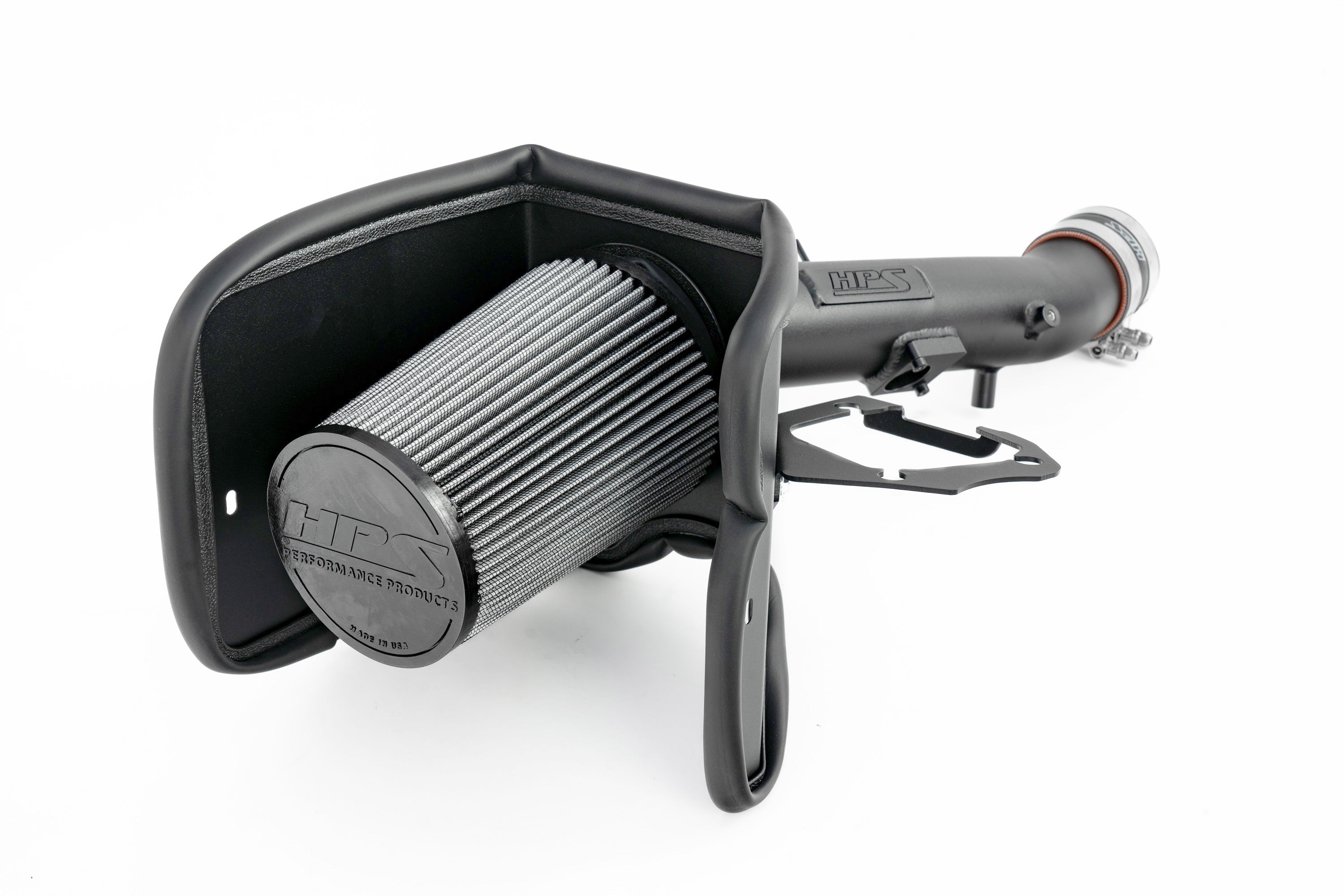 HPS Performance Air Intake Kit With Heat Shield 827-718WB Black - 827-718WB