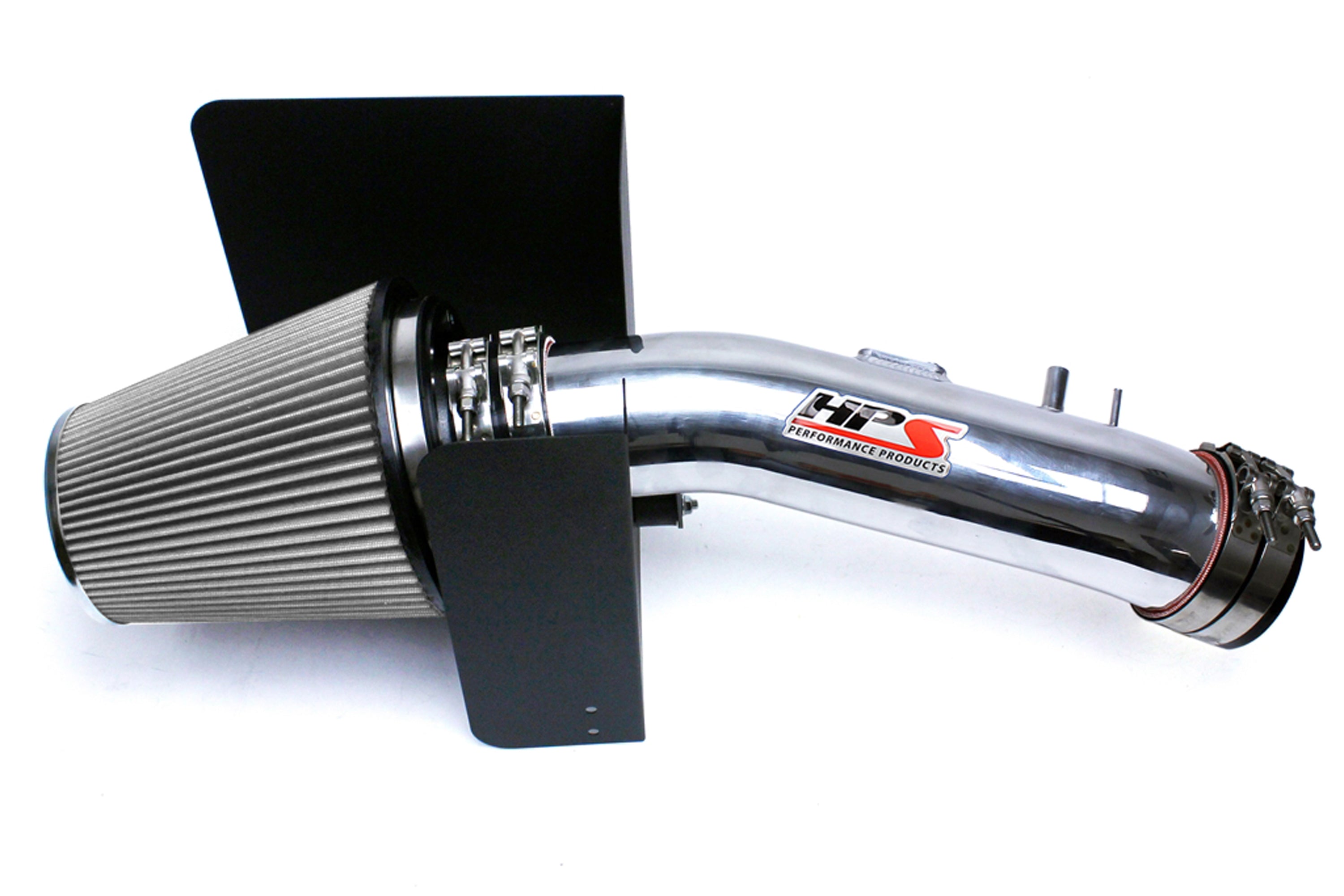 HPS Performance Air Intake Kit With Heat Shield 827-629P Polished - 827-629P