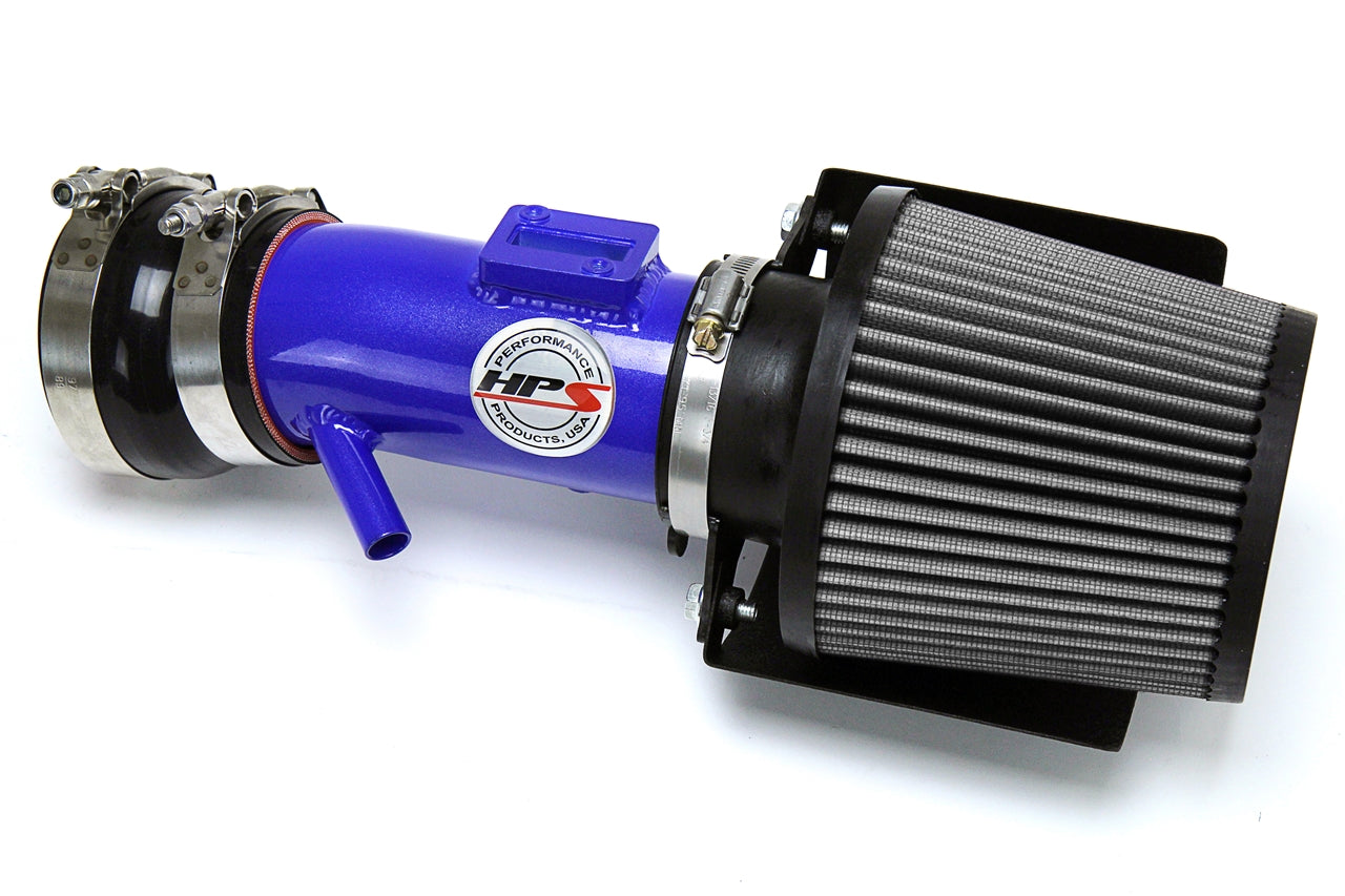 HPS Performance Air Intake Kit With Heat Shield 827-572BL Blue - 827-572BL