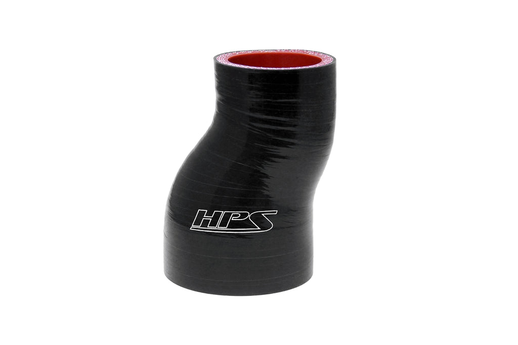 HPS Performance Hps Silicone Offset Reducing Coupler 1 1/4"   1 1/2" Id, 3" Length Htsor 125 150 Blk Black - HTSOR-125-150-BLK
