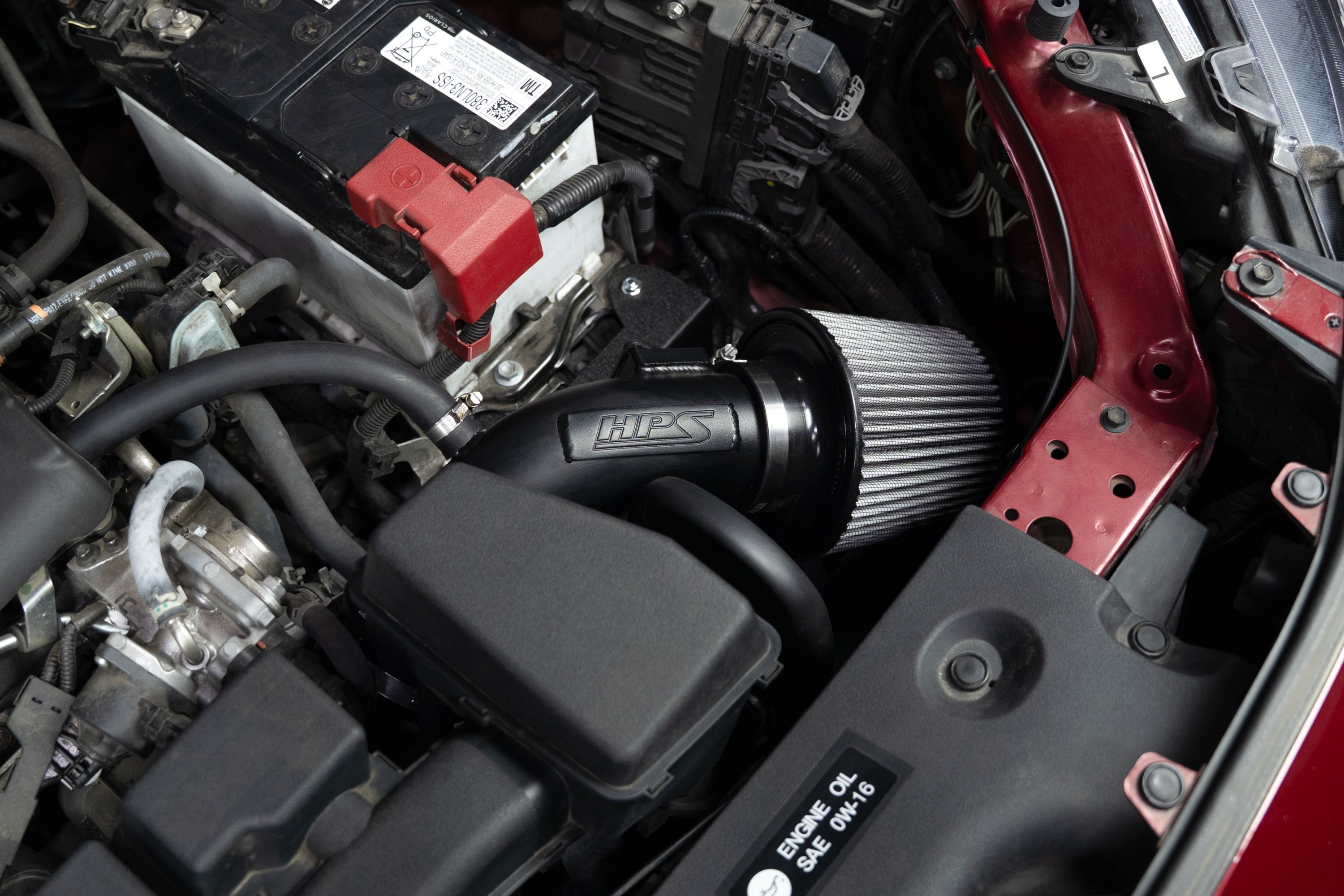 HPS Performance Air Intake Kit With Heat Shield 827-798WB Black - 827-798WB