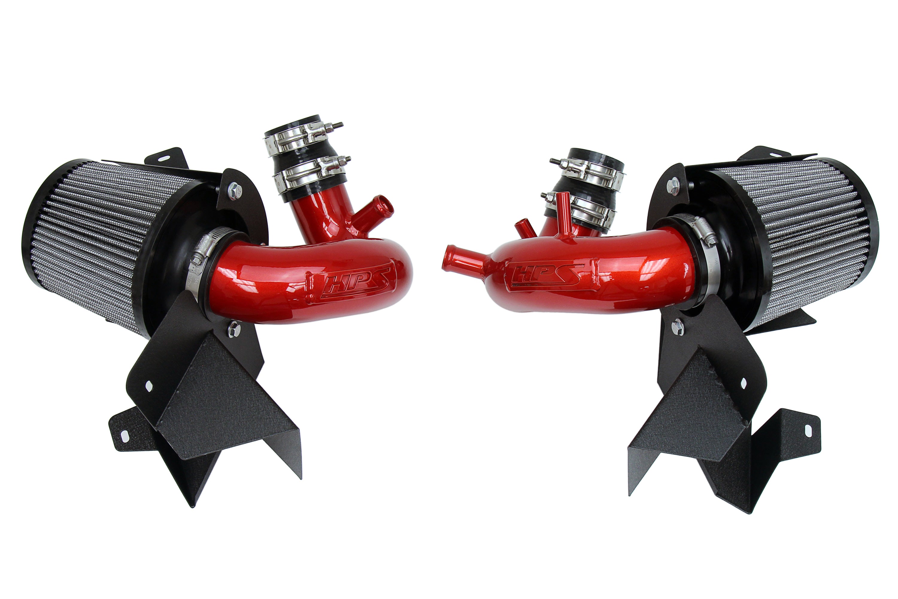 HPS Performance Air Intake Kit With Heat Shield 827-672R Red - 827-672R