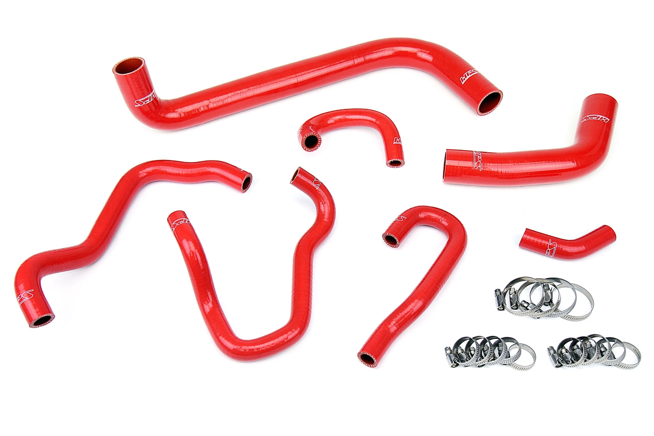 HPS Performance Hps Silicone Radiator And Heater Coolant Hose Kit 57 1490 Red Red - 57-1490-RED