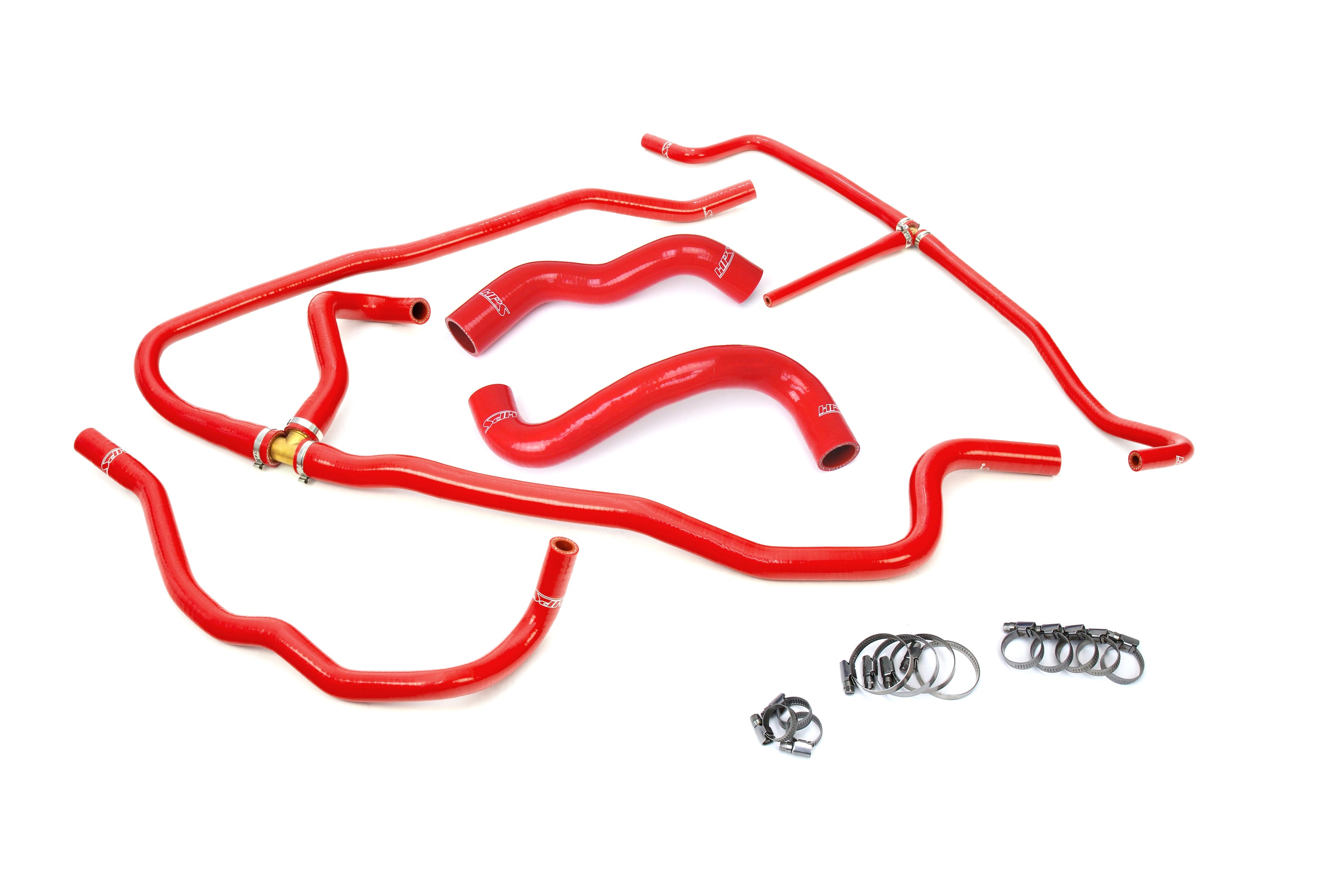 HPS Performance Hps Silicone Radiator And Heater Coolant Hose Kit 57 1276 Red Red - 57-1276-RED