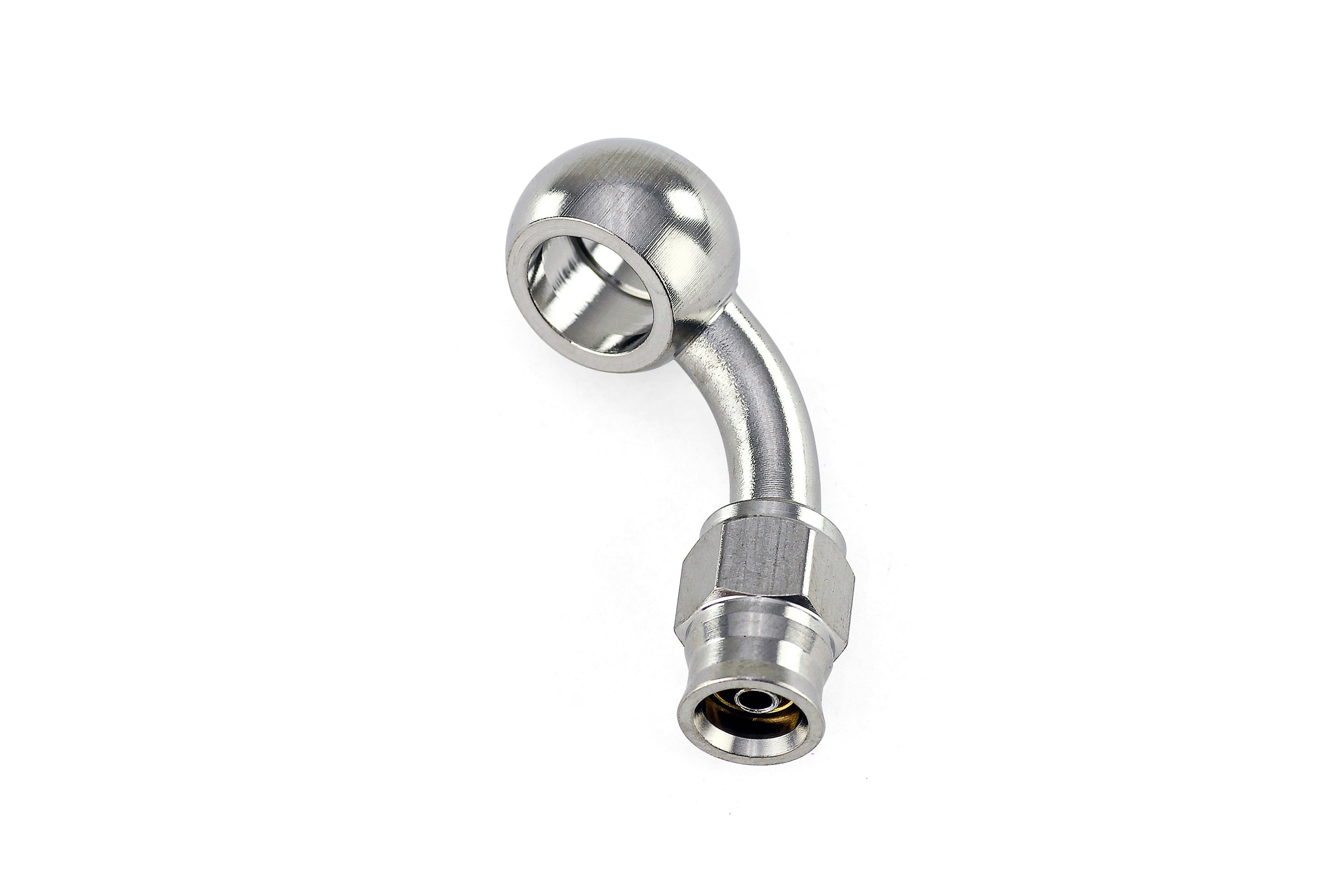 HPS Performance 350 Series AN -3 Push-On 75 Degree Banjo Hose End 350-7503SSB