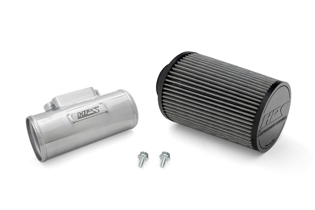 HPS Performance Hps 3" Aluminum Maf Housing Adapter Tube With 9.75" Air Filter For Toyota Lexus 2 Jz 1 Mz 1 Uz Maft 1603 Polished - MAFT-1603