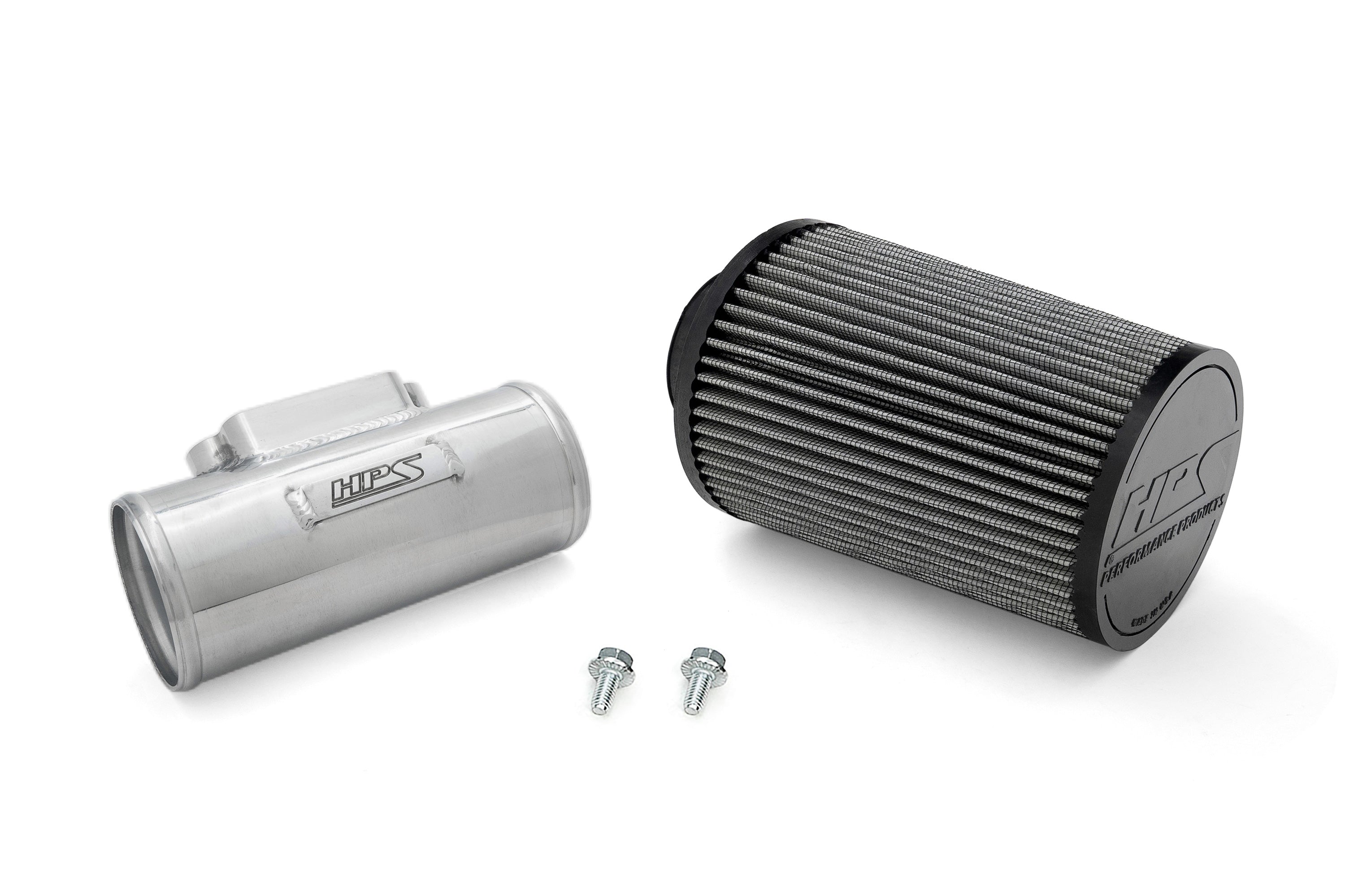 HPS Performance Hps 3" Aluminum Maf Housing Adapter Tube With 9.75" Air Filter For Toyota Lexus 2 Jz 1 Mz 1 Uz Maft 1603 Polished - MAFT-1603